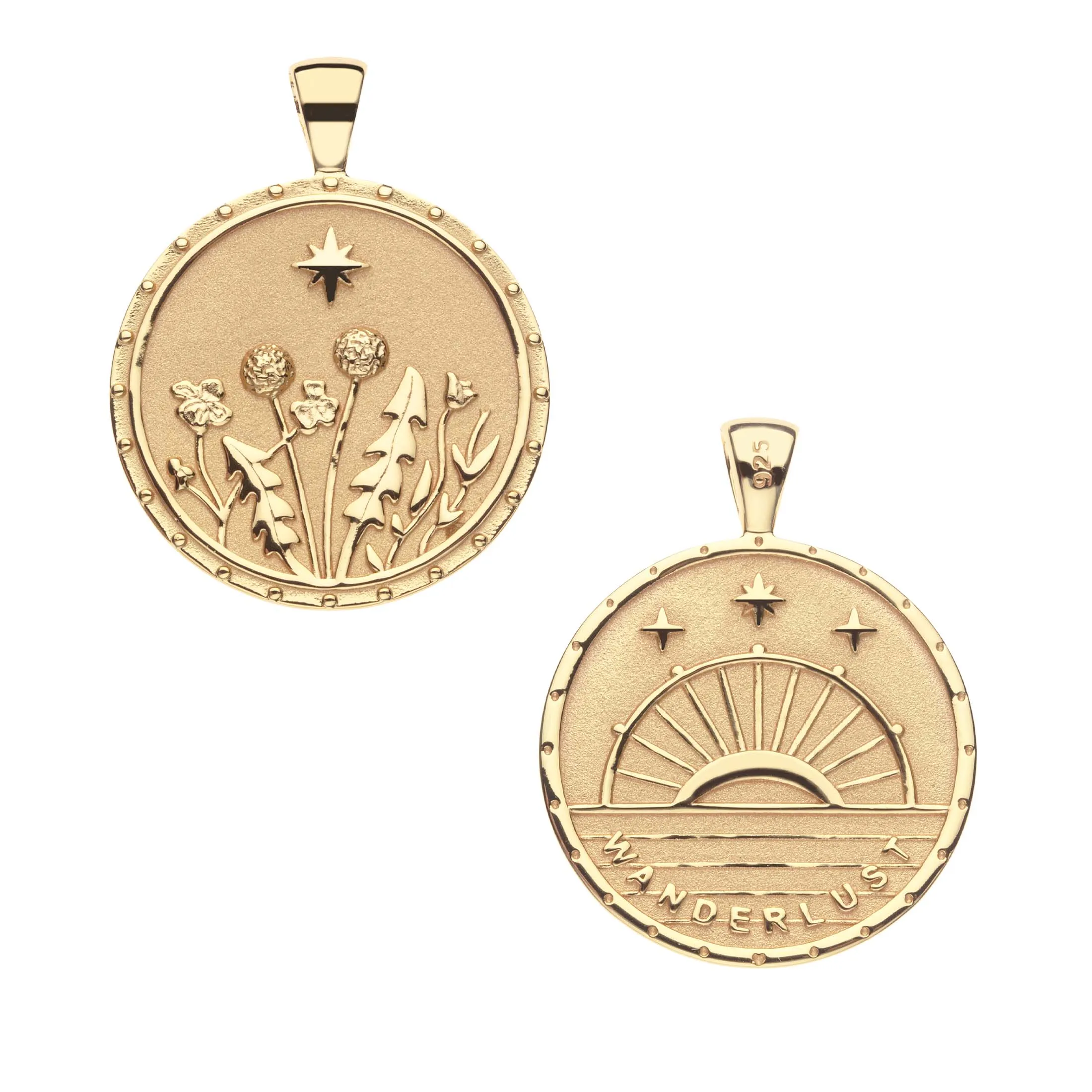 WANDERLUST Wildflowers JW Original Pendant Coin sold by Jane Win product image thumbnail 2