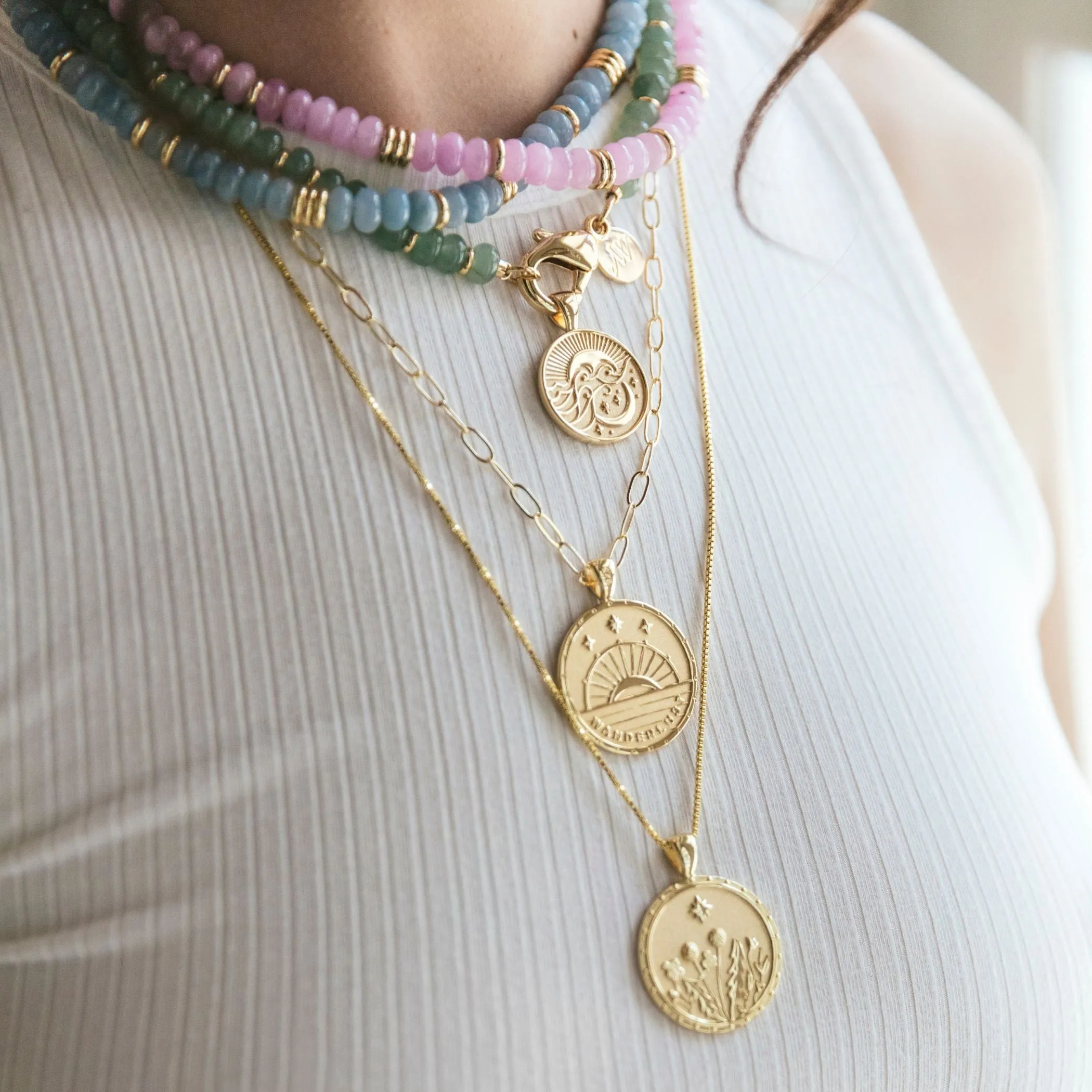 WANDERLUST Wildflowers JW Original Pendant Coin sold by Jane Win product image thumbnail 3