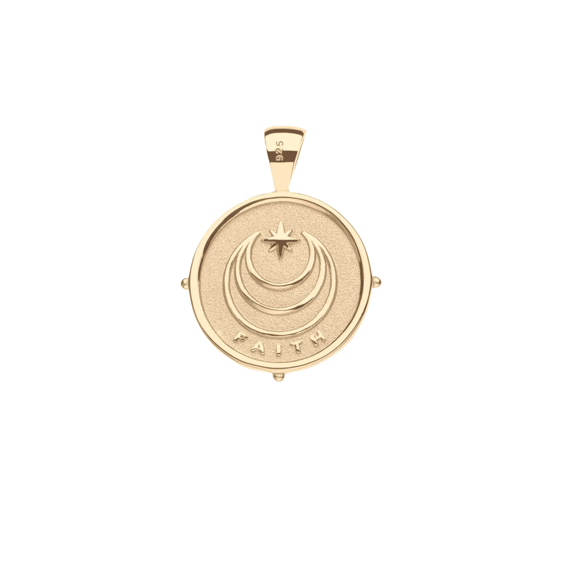 FAITH JW Small Pendant Coin in Solid Gold sold by Jane Win product image thumbnail 2