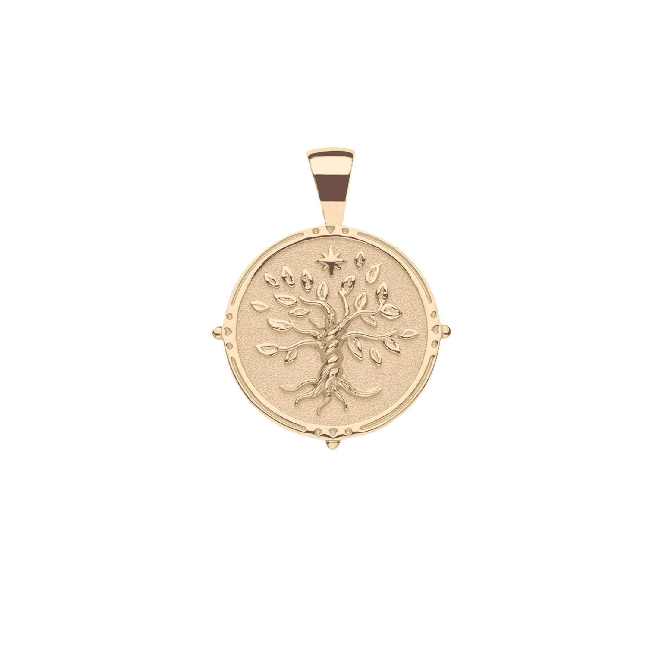 FAITH JW Small Pendant Coin in Solid Gold sold by Jane Win