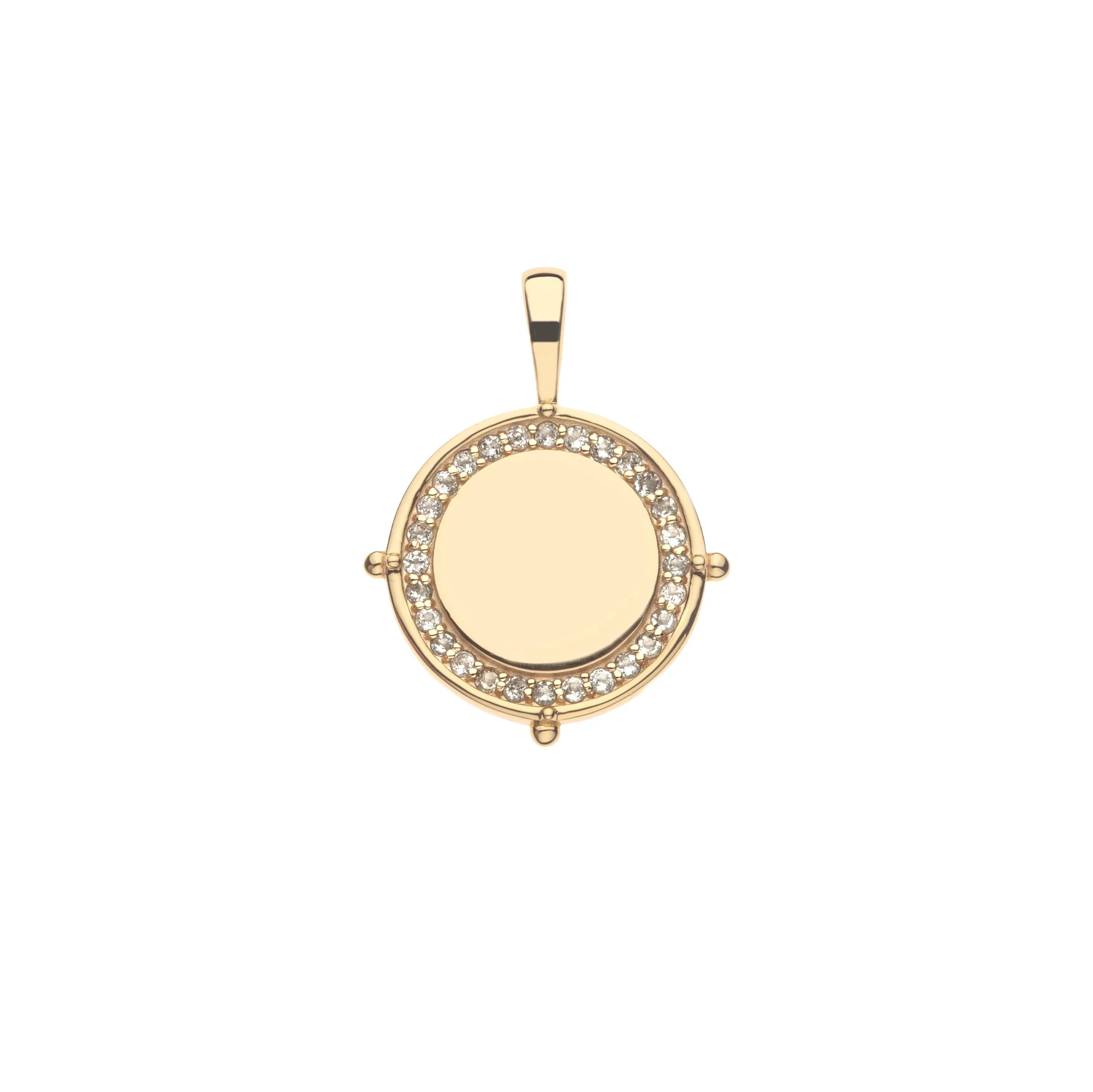 Embellished Personalized Petite Coin Pendant sold by Jane Win