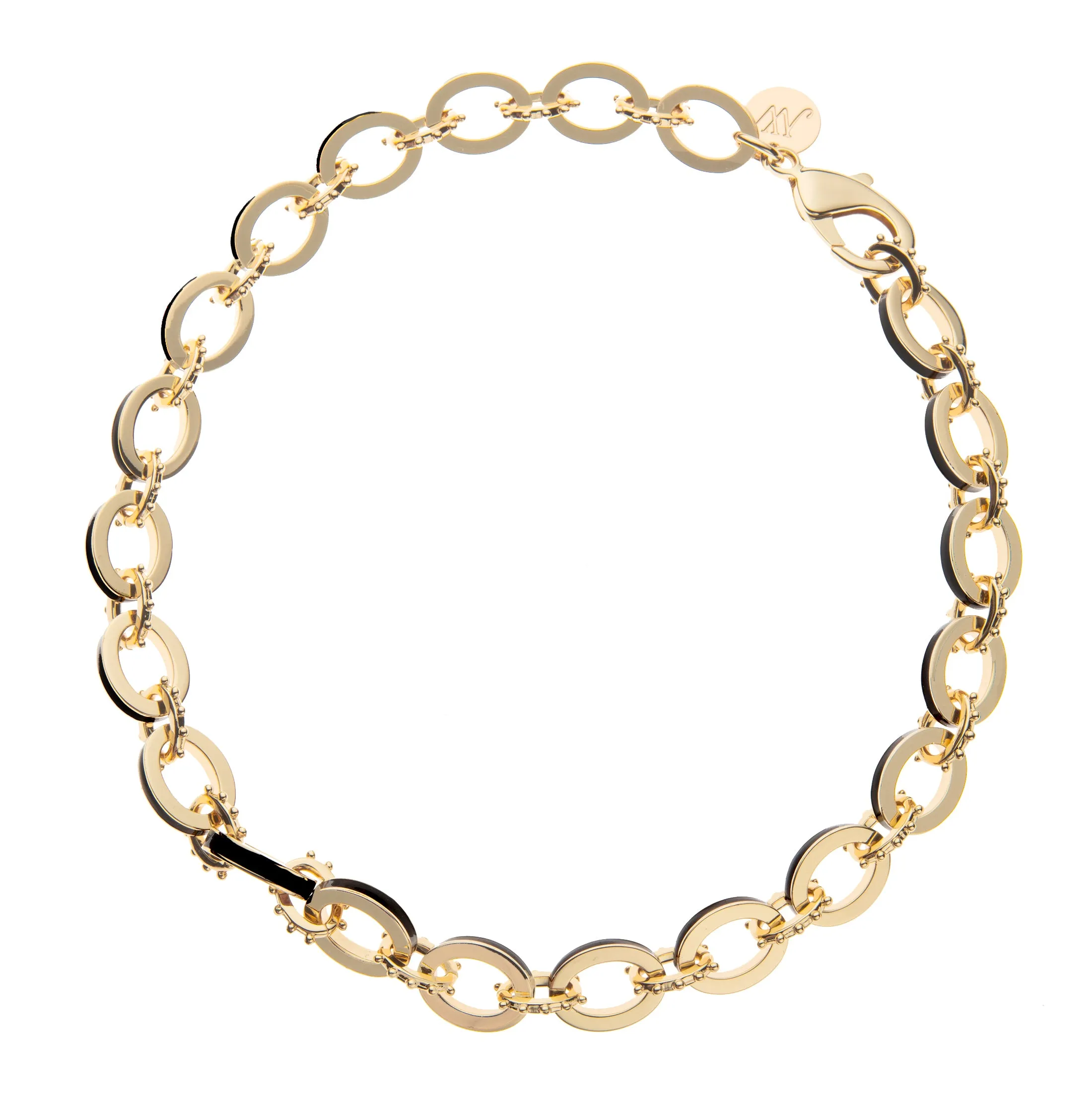 Black Enamel Chunky Link Chain sold by Jane Win