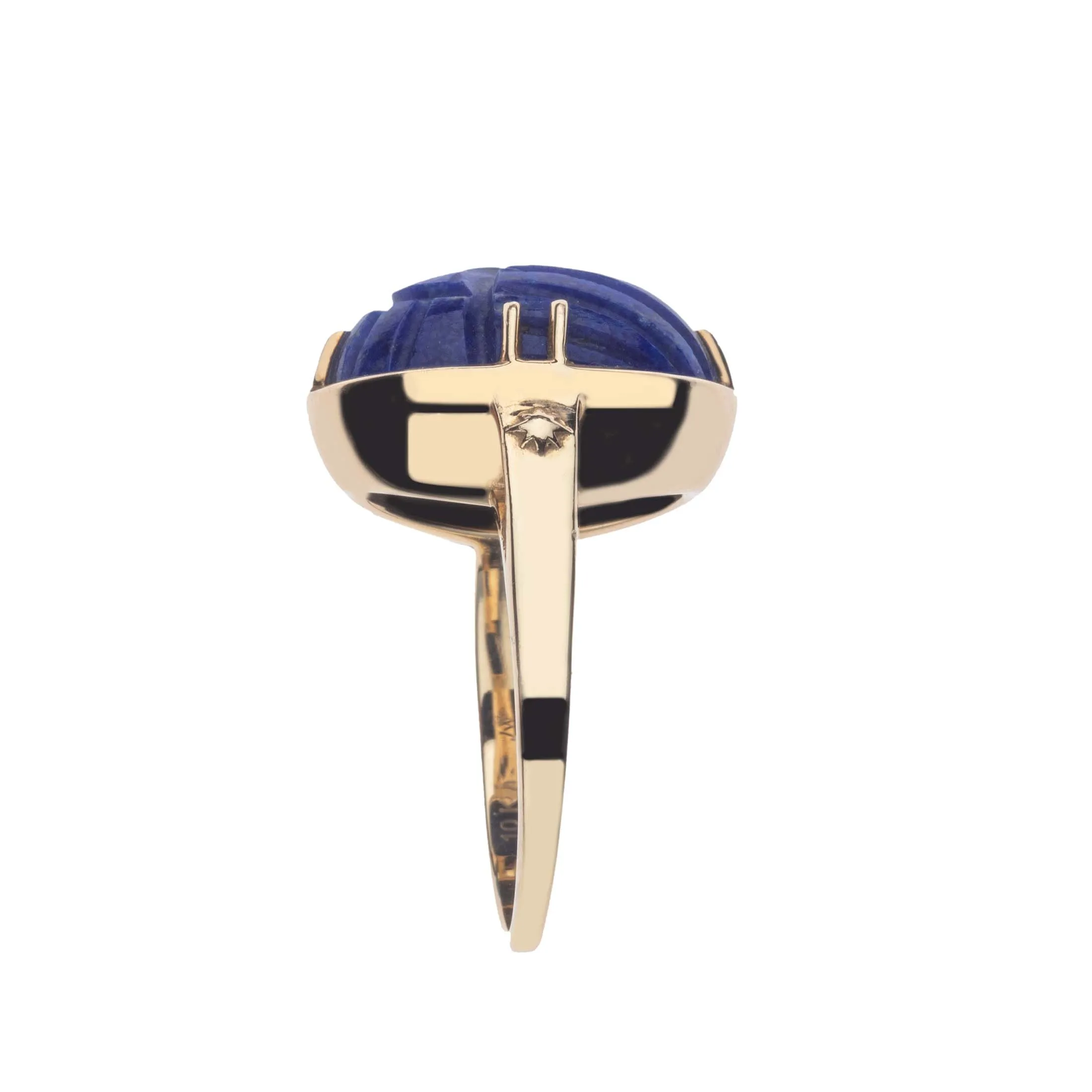 PROTECT Lapis Scarab Ring in 10k Gold sold by Jane Win product image thumbnail 5