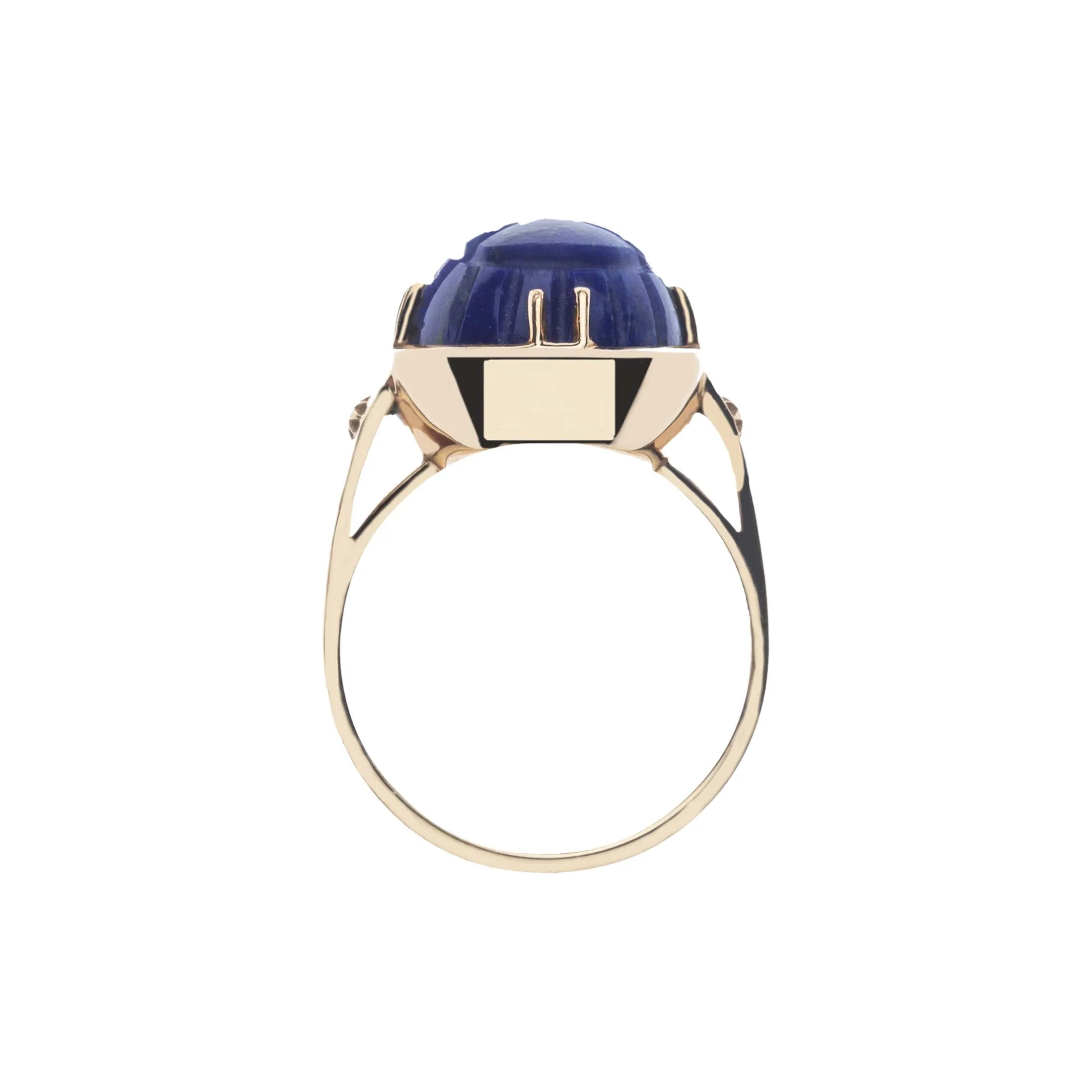 PROTECT Lapis Scarab Ring in 10k Gold sold by Jane Win product image thumbnail 4