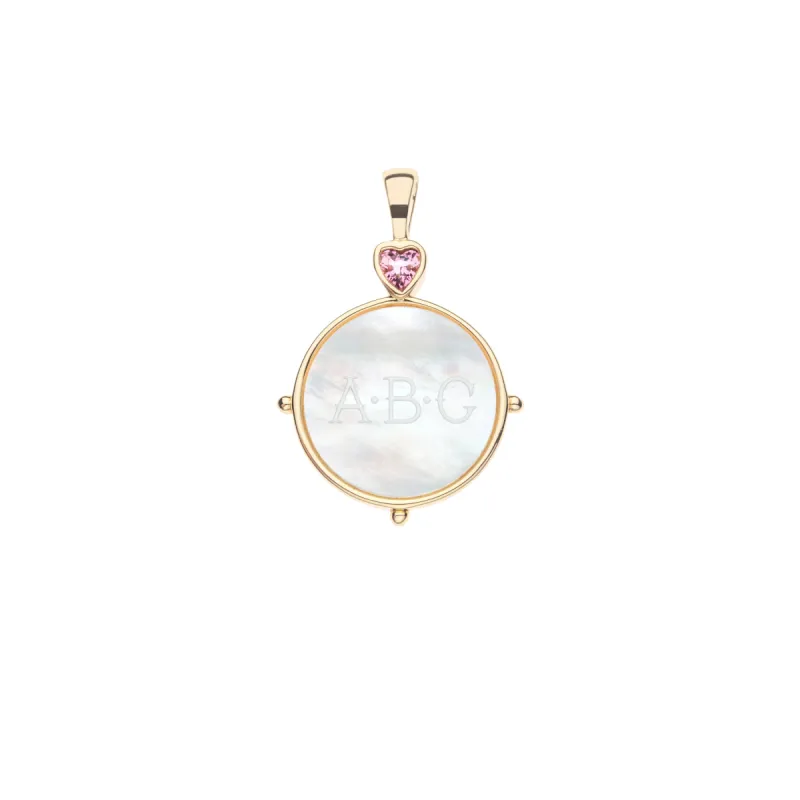 Forever Mother of Pearl Engravable Pendant sold by Jane Win