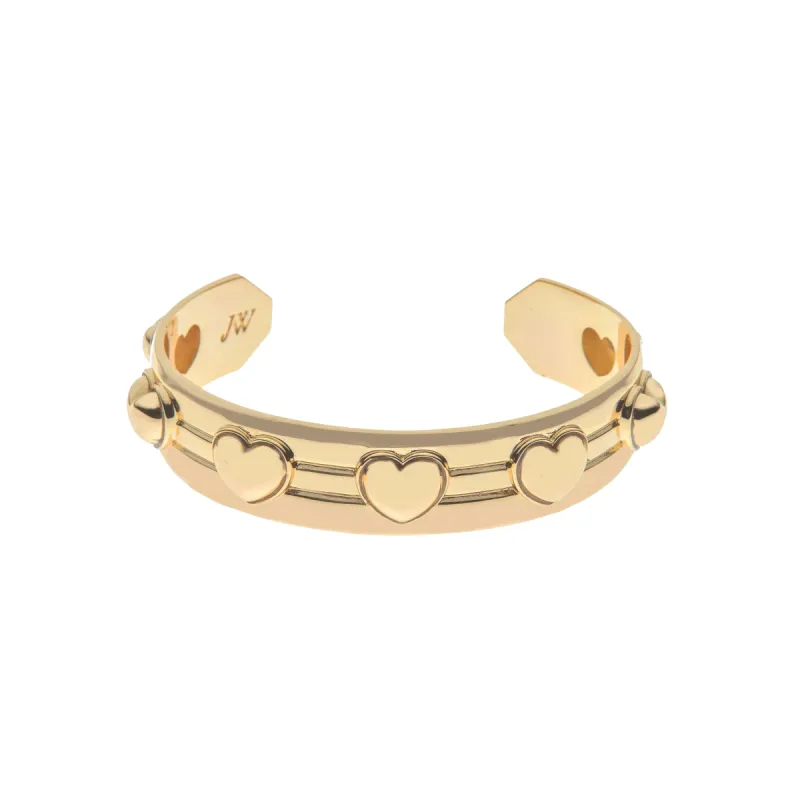 LOVE Set In Stone Heart Cuff in Gold SALE sold by Jane Win