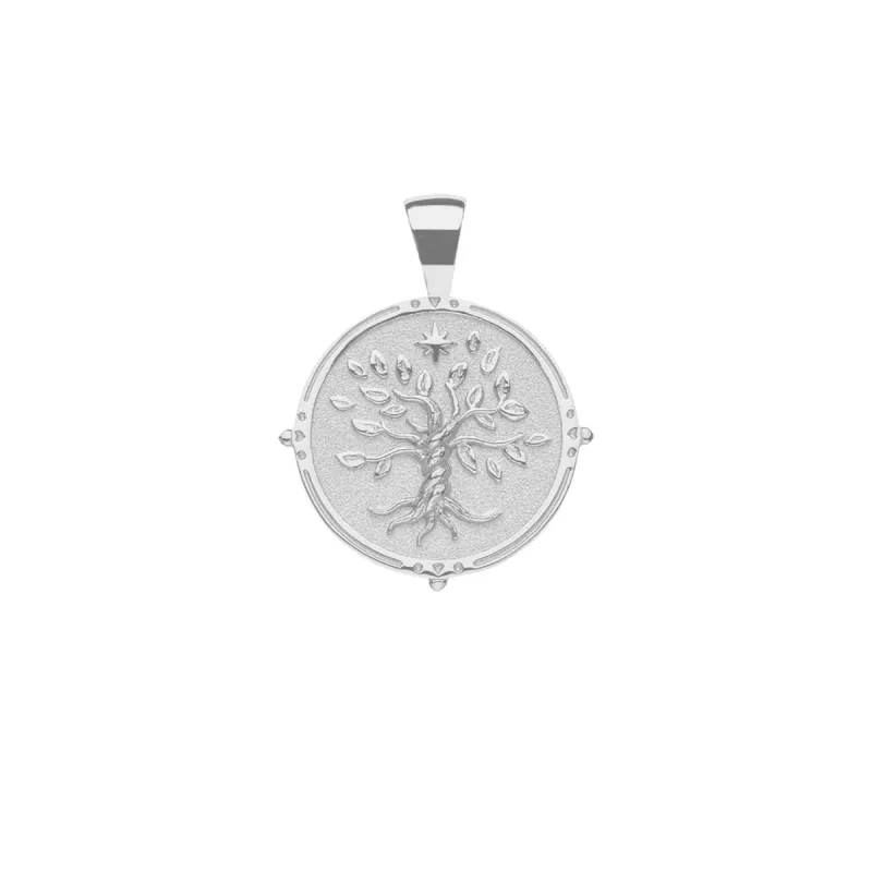 FAITH JW Small Pendant Coin in Silver sold by Jane Win