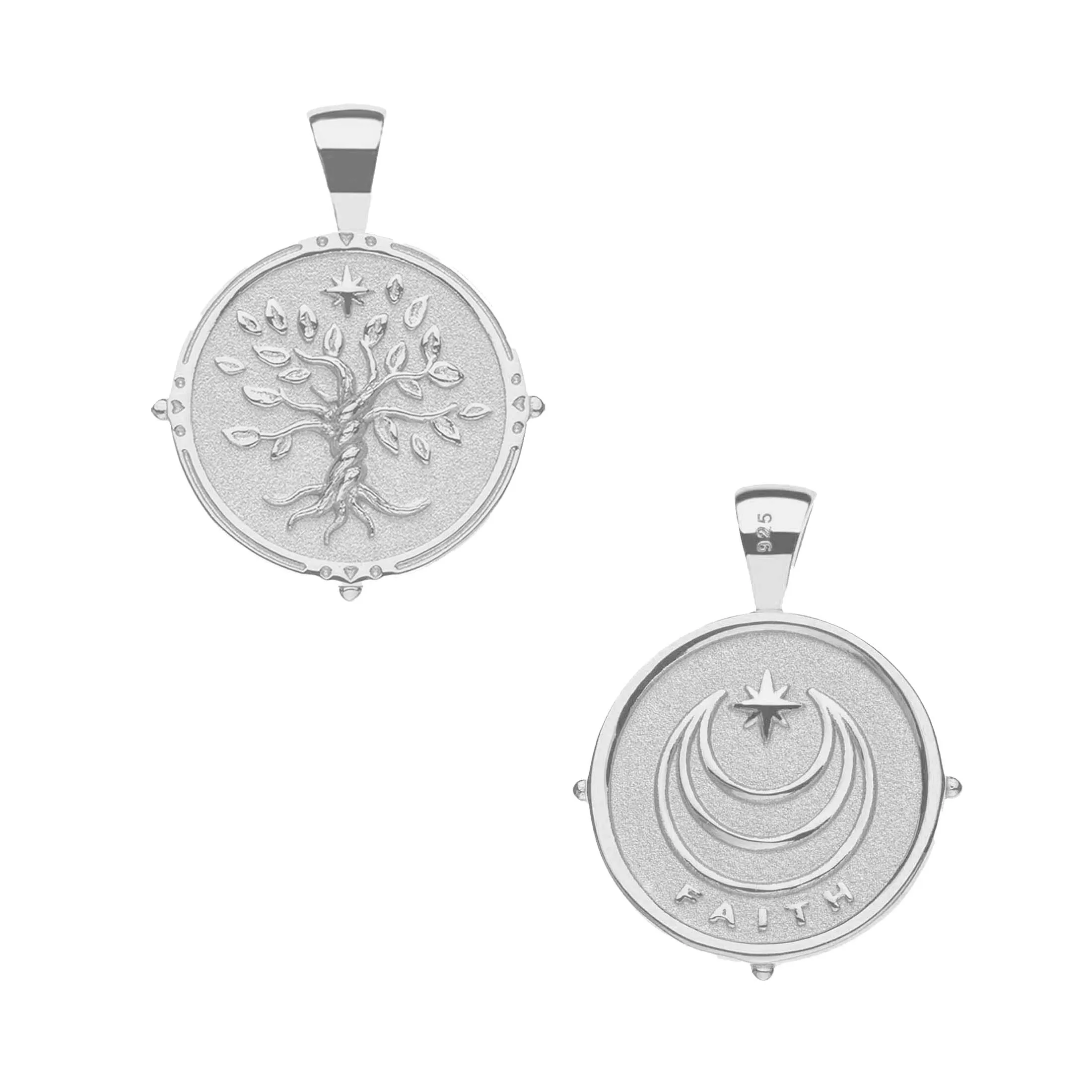 FAITH JW Small Pendant Coin in Silver SALE sold by Jane Win product image thumbnail 2
