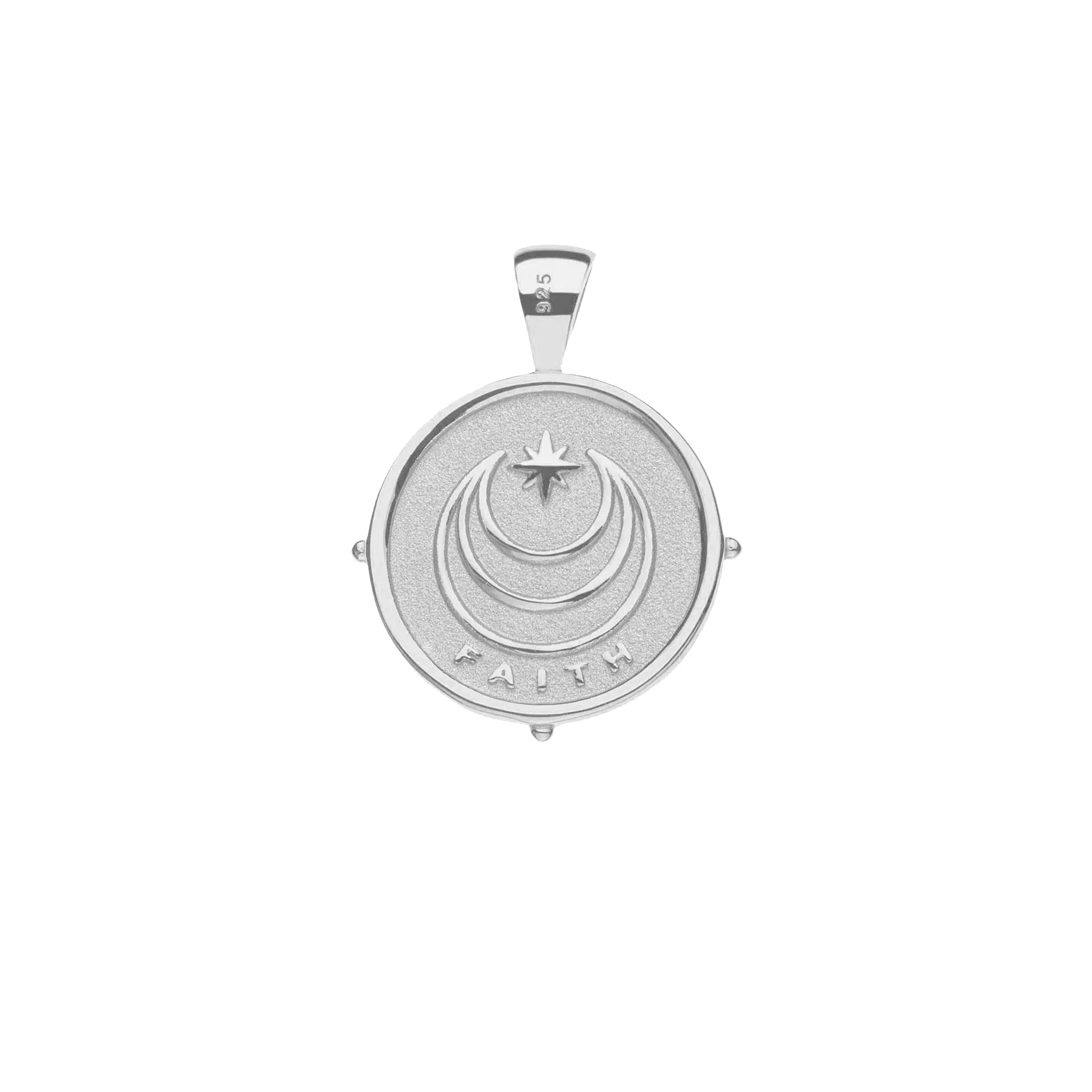 FAITH JW Small Pendant Coin in Silver SALE sold by Jane Win product image thumbnail 3