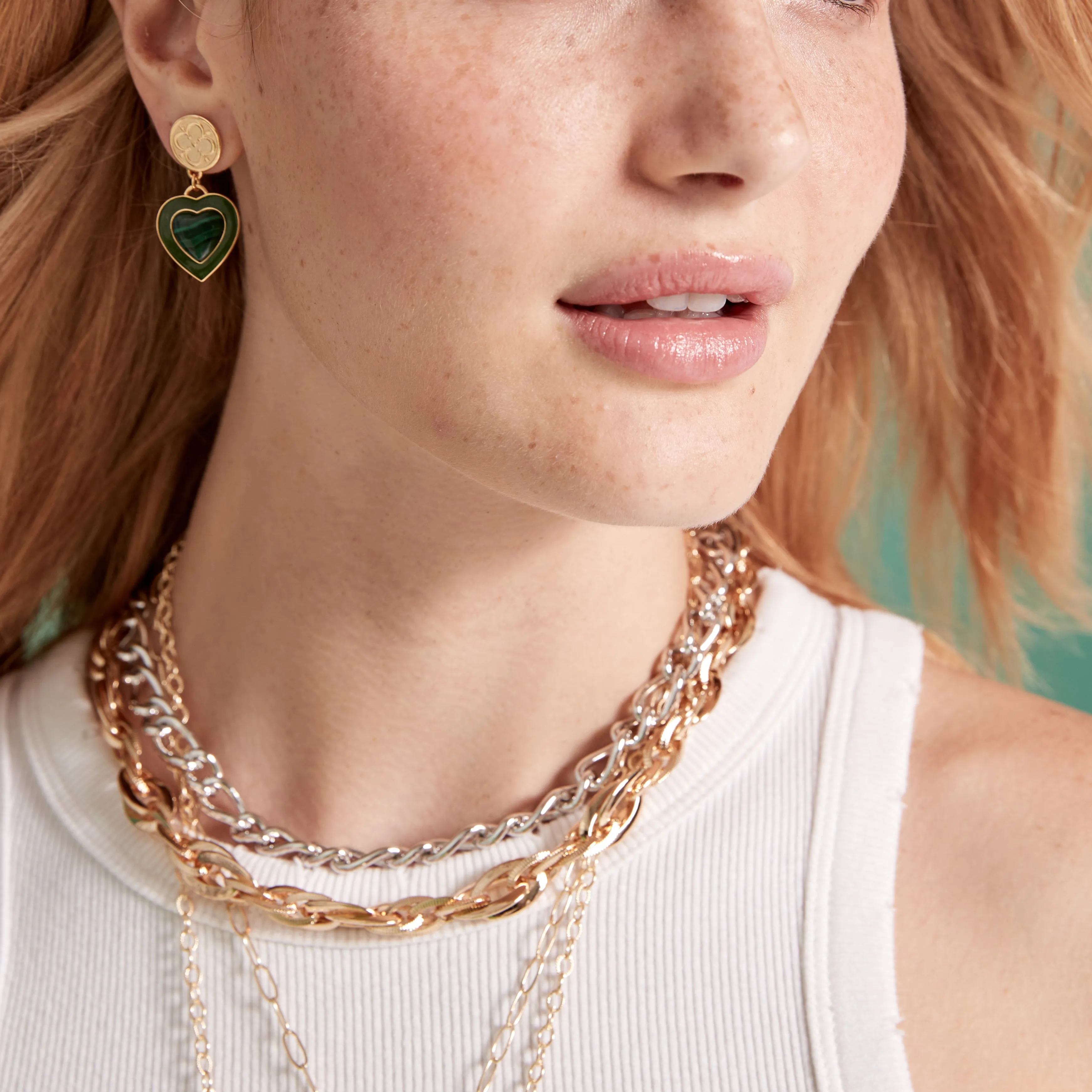 LOVE Enchanted Heart Earring in Malachite sold by Jane Win product image thumbnail 2