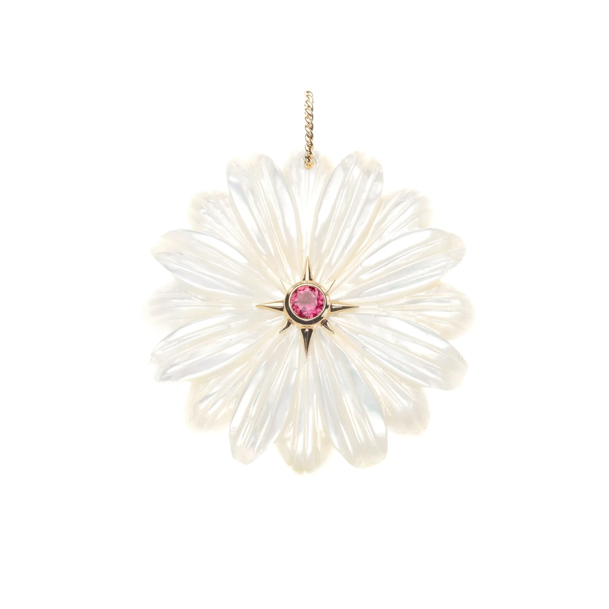 JOY Full Bloom Carved Daisy Pendant sold by Jane Win