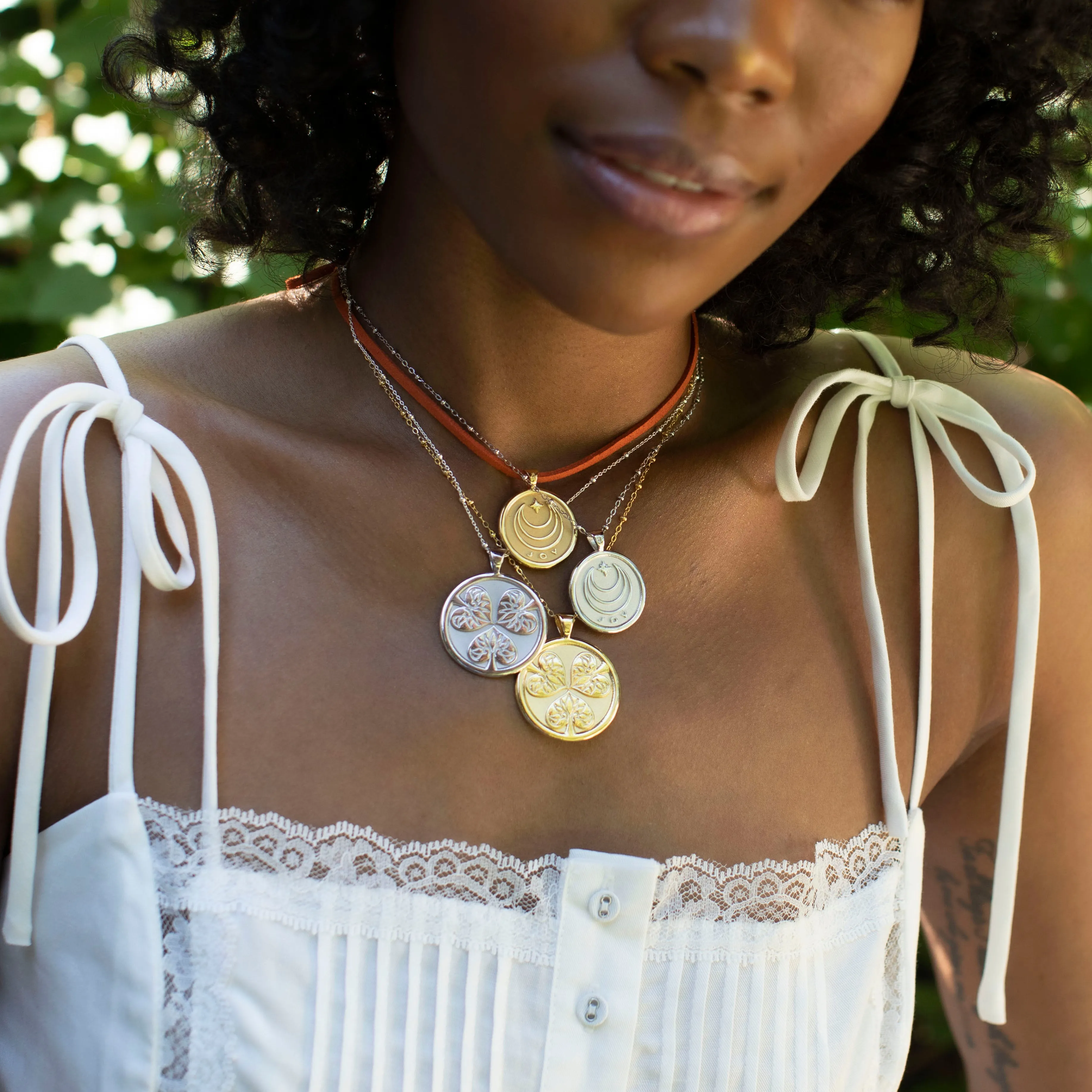 JOY JW Small Pendant Coin in Silver SALE sold by Jane Win product image thumbnail 4