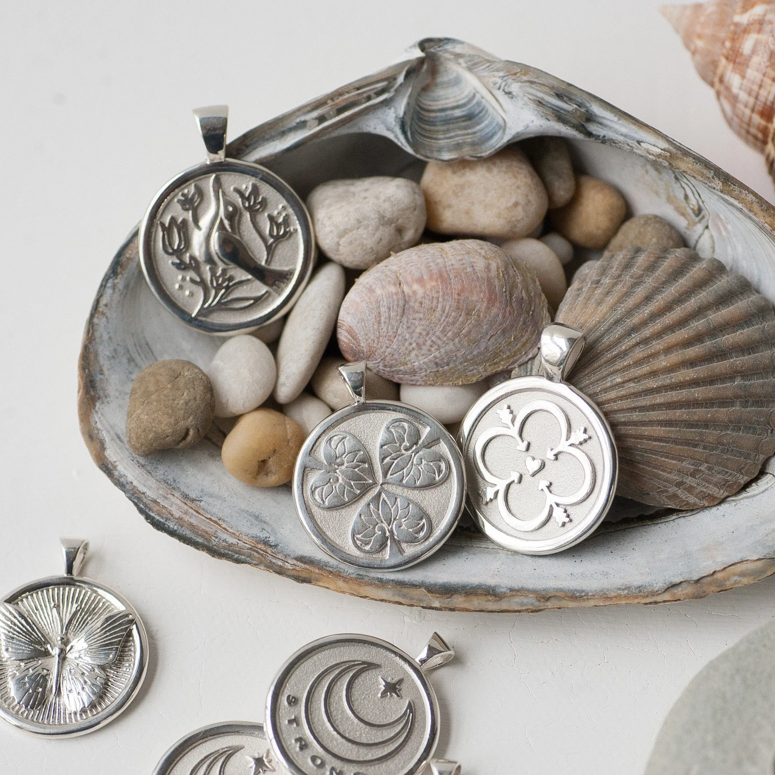 JOY JW Small Pendant Coin in Silver SALE sold by Jane Win product image thumbnail 3