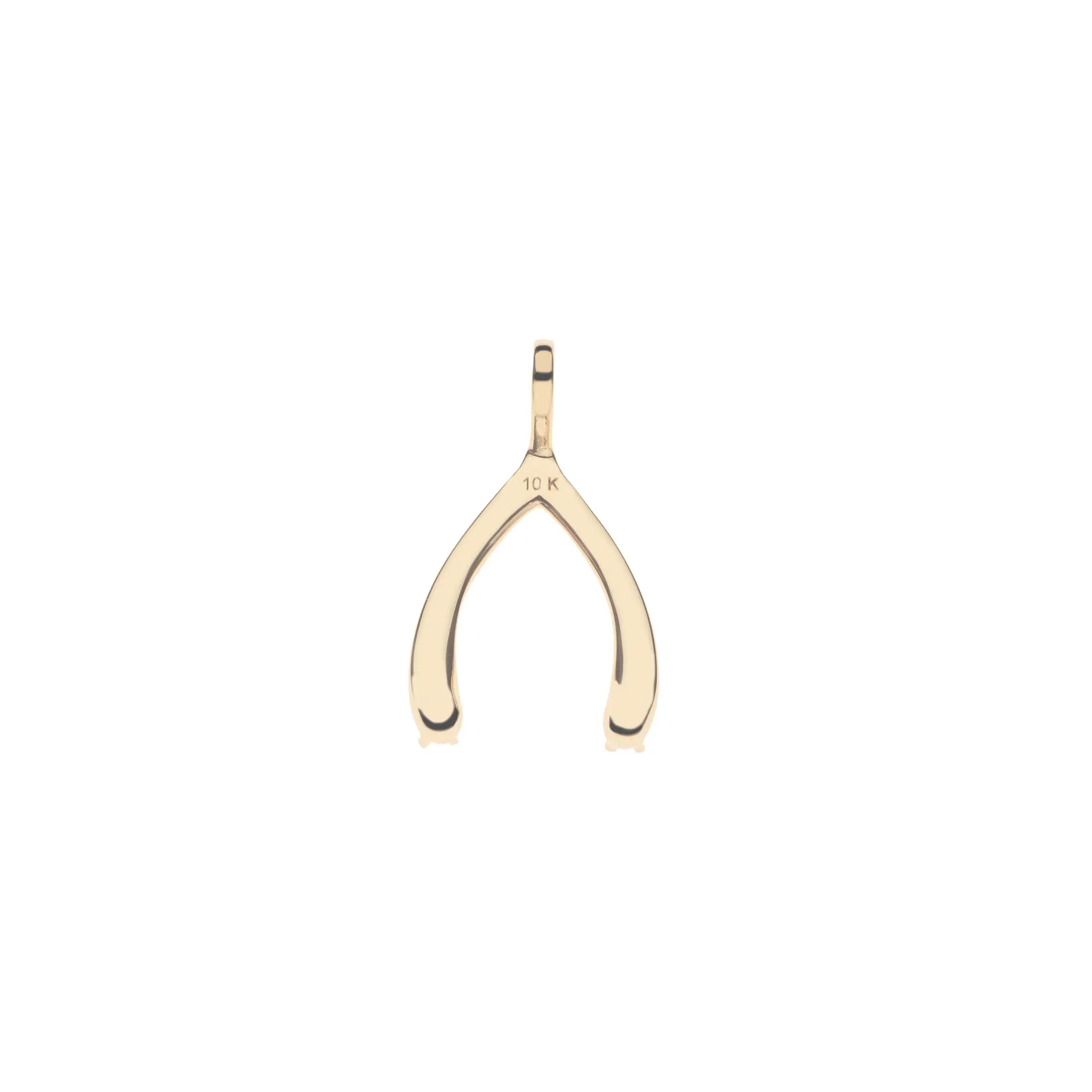 LUCKY Rainbow Mini Wishbone Pendant in 10k sold by Jane Win product image thumbnail 3