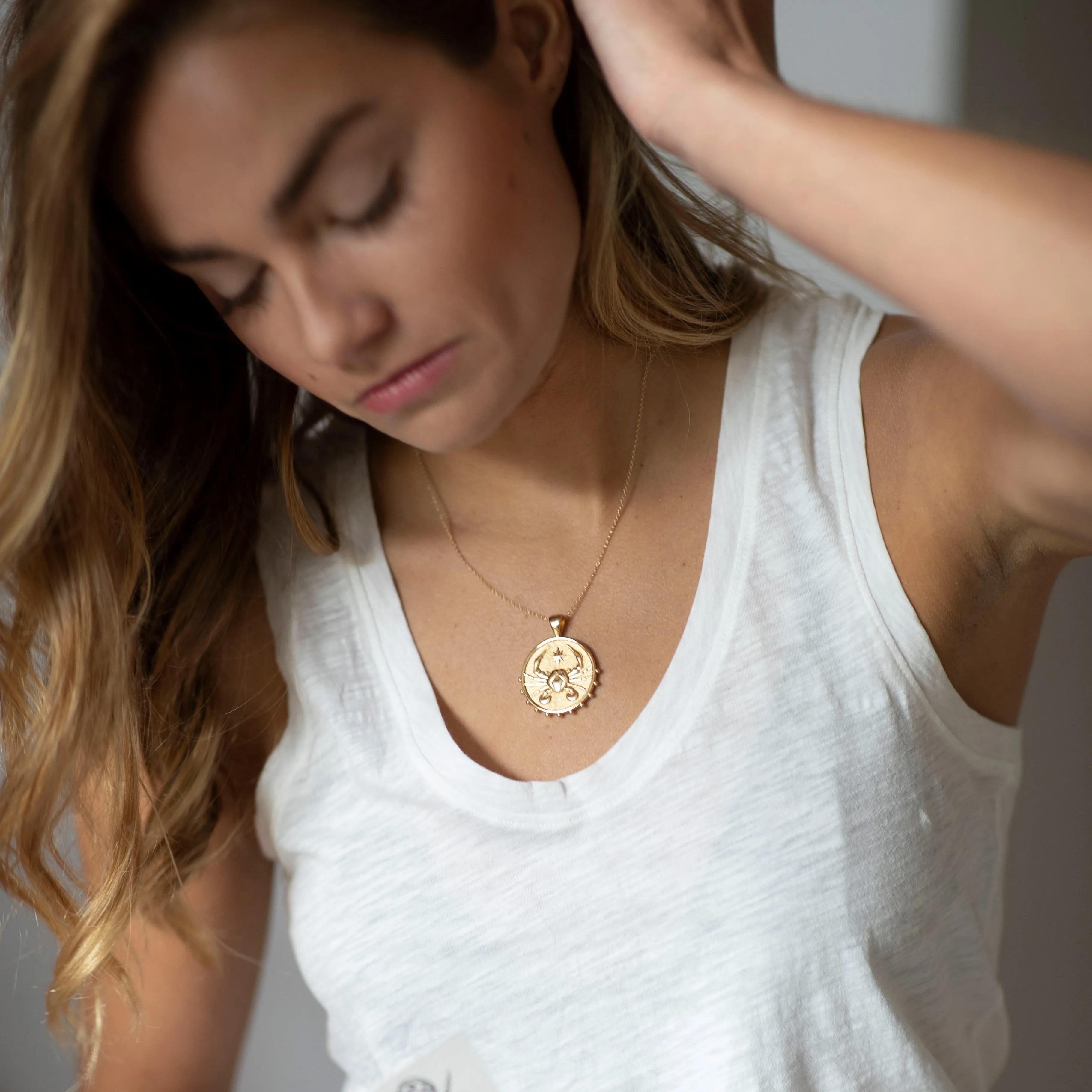 CANCER JW Zodiac Pendant Coin - Jun 21 - Jul 22 sold by Jane Win product image thumbnail 3