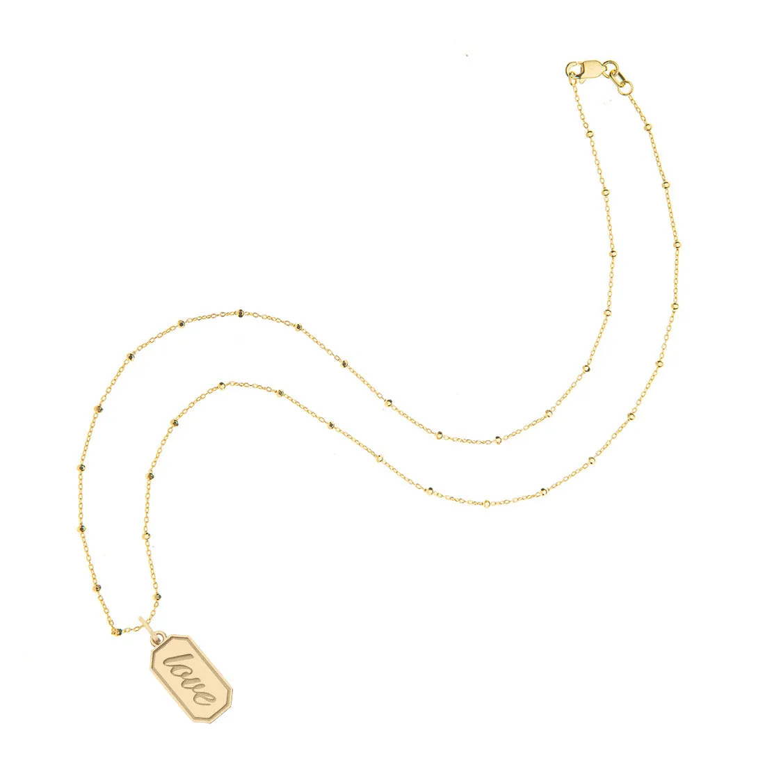 LOVE Tag Charm in Solid Gold sold by Jane Win product image thumbnail 4