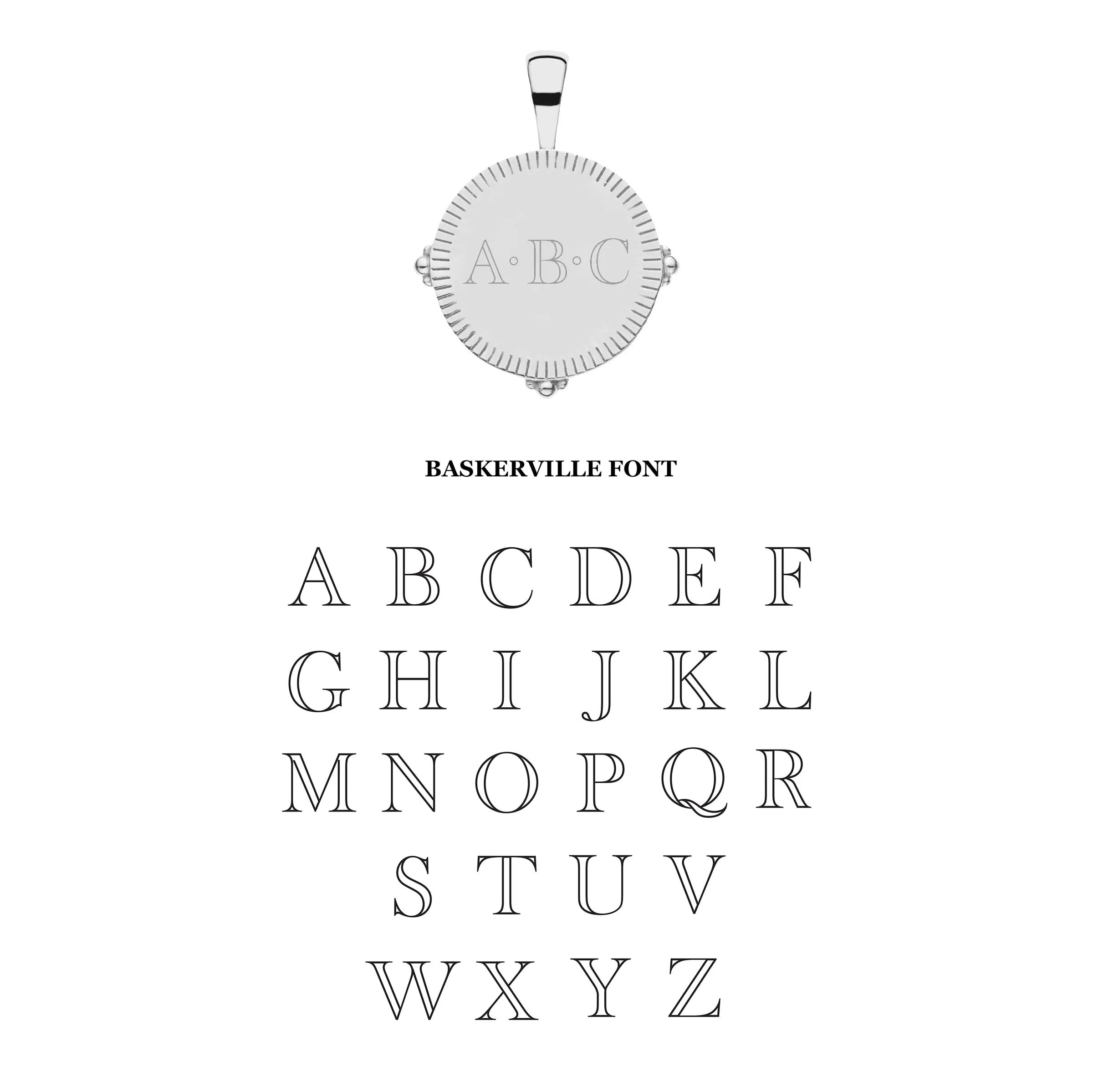 Personalized Petite Coin Pendant in Silver sold by Jane Win product image thumbnail 5