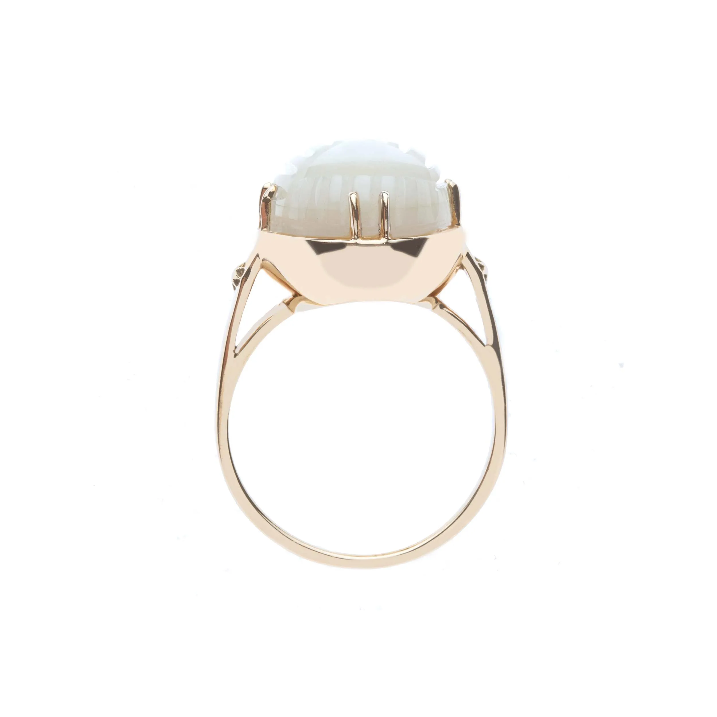 PROTECT Mother of Pearl Scarab Ring in 10k Gold sold by Jane Win product image thumbnail 3