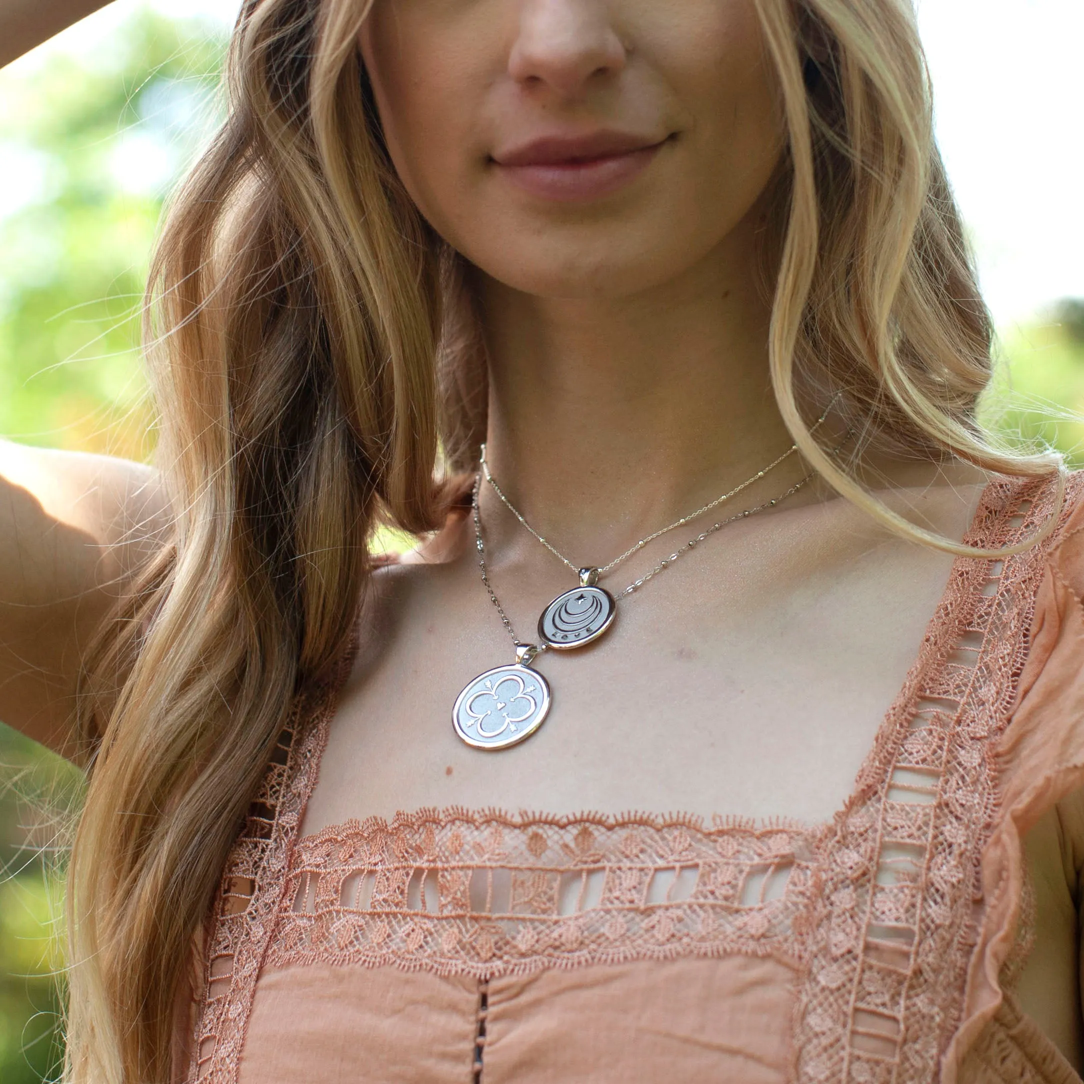 LOVE JW Original Pendant Coin in Silver sold by Jane Win product image thumbnail 3