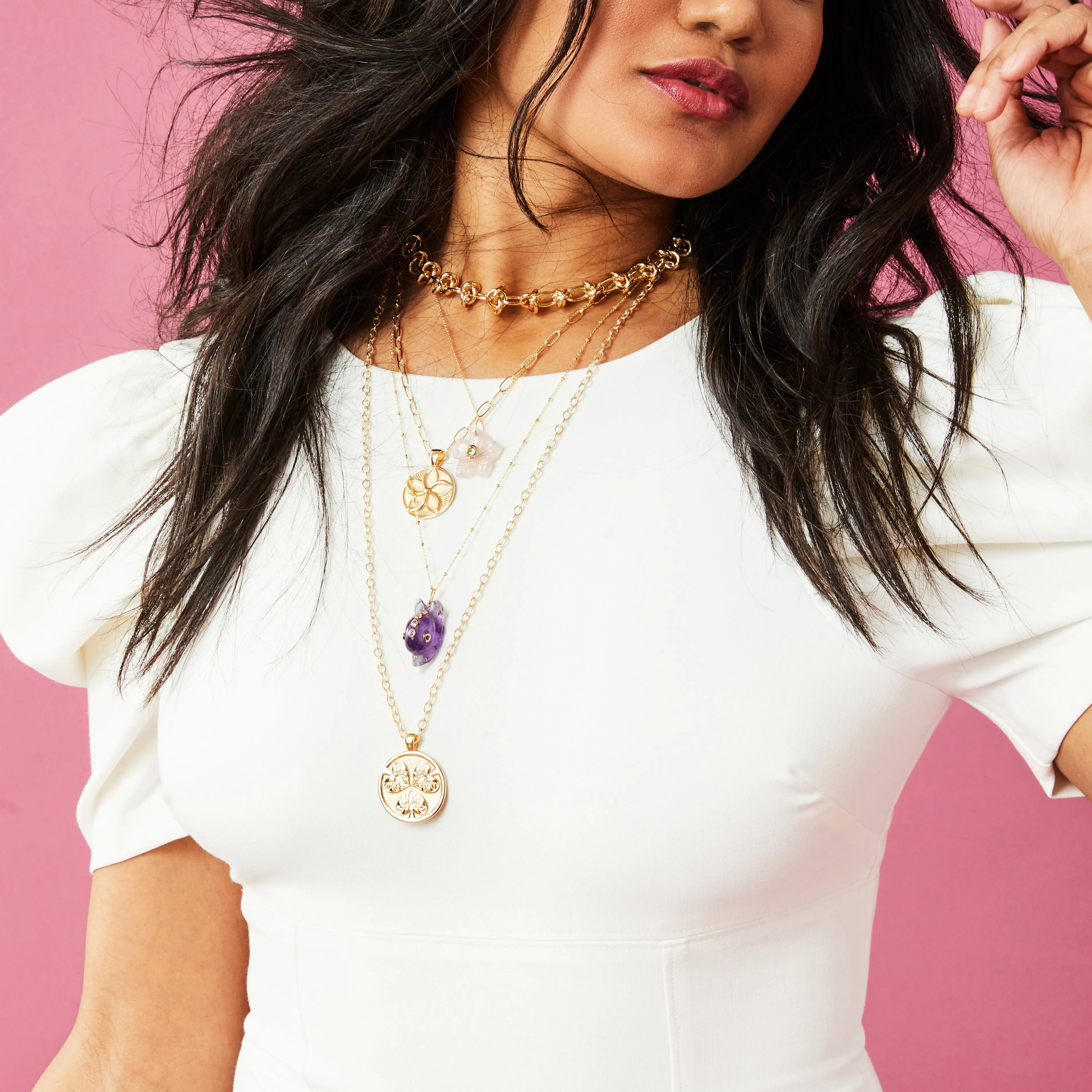 JOY Carved Amethyst Snail in Solid Gold sold by Jane Win product image thumbnail 2