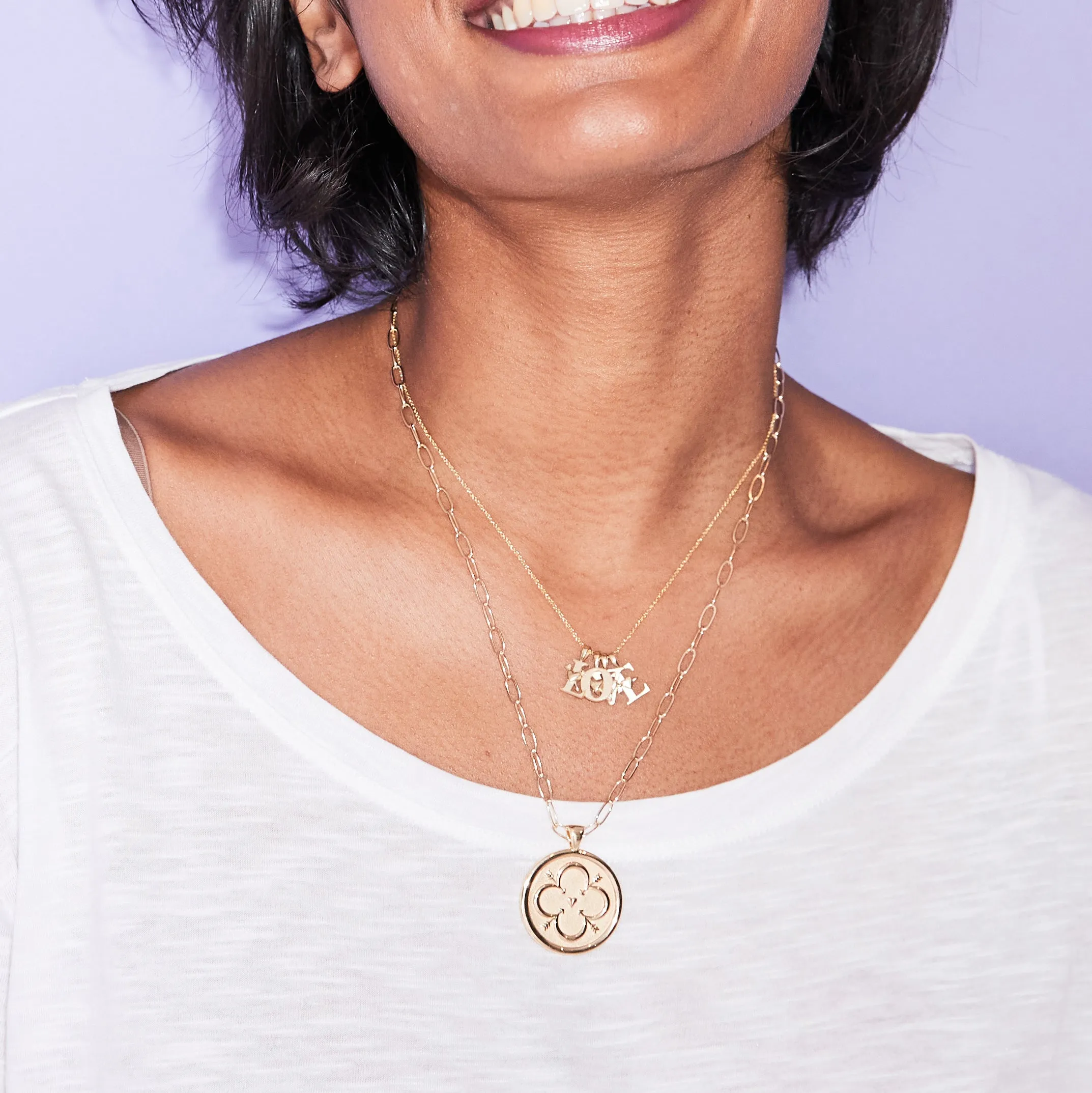 LOVE Letter Pendant in Solid Gold sold by Jane Win product image thumbnail 3