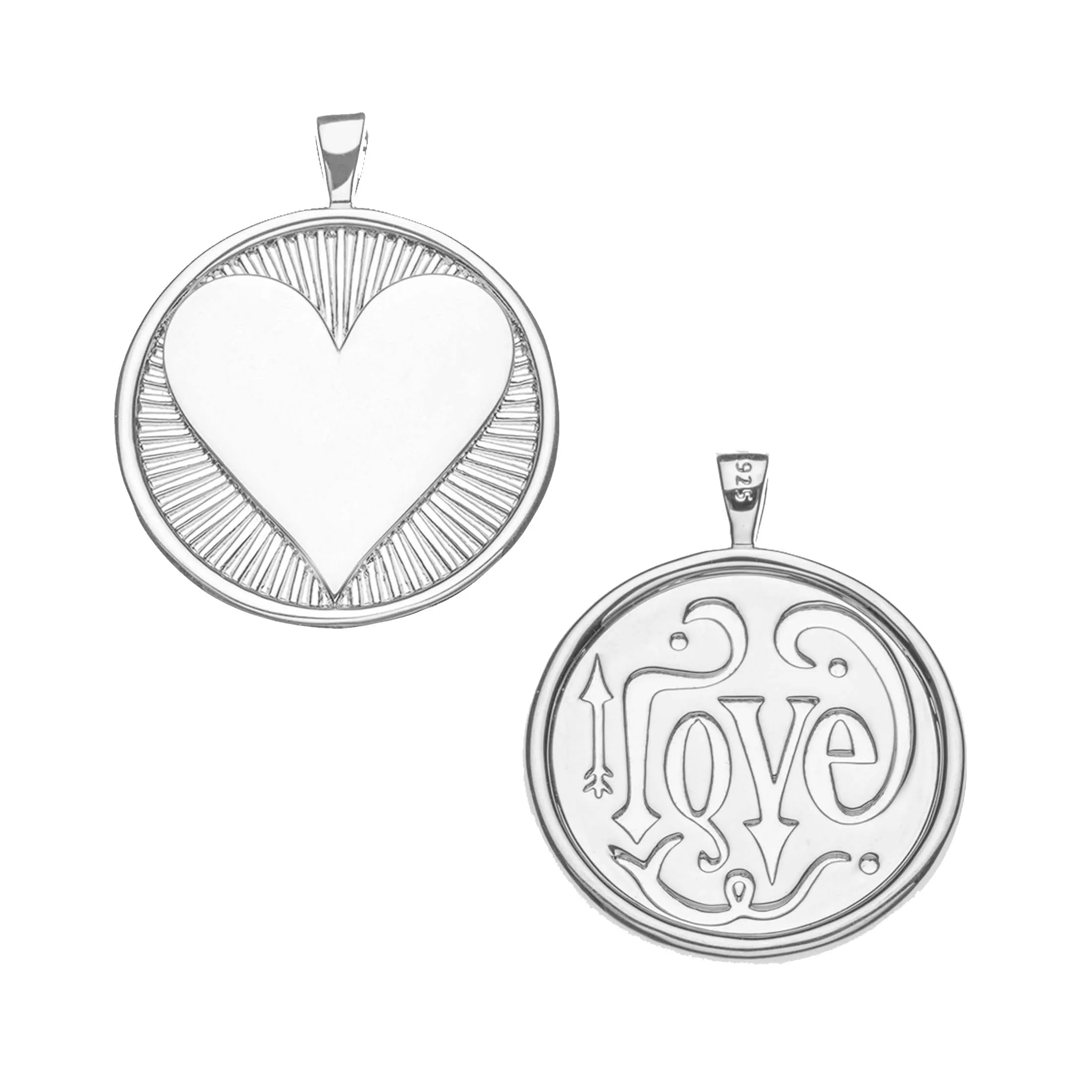 LOVE Hearts Find Me Pendant in Silver sold by Jane Win product image thumbnail 2