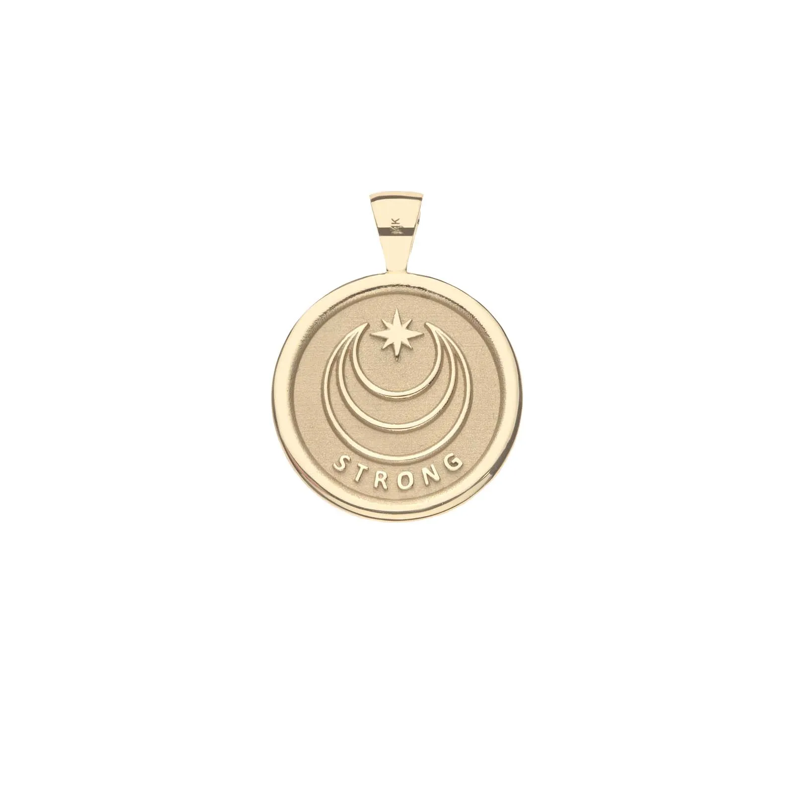 STRONG Rising Sun Small Embellished Pendant Coin in 14k sold by Jane Win product image thumbnail 2
