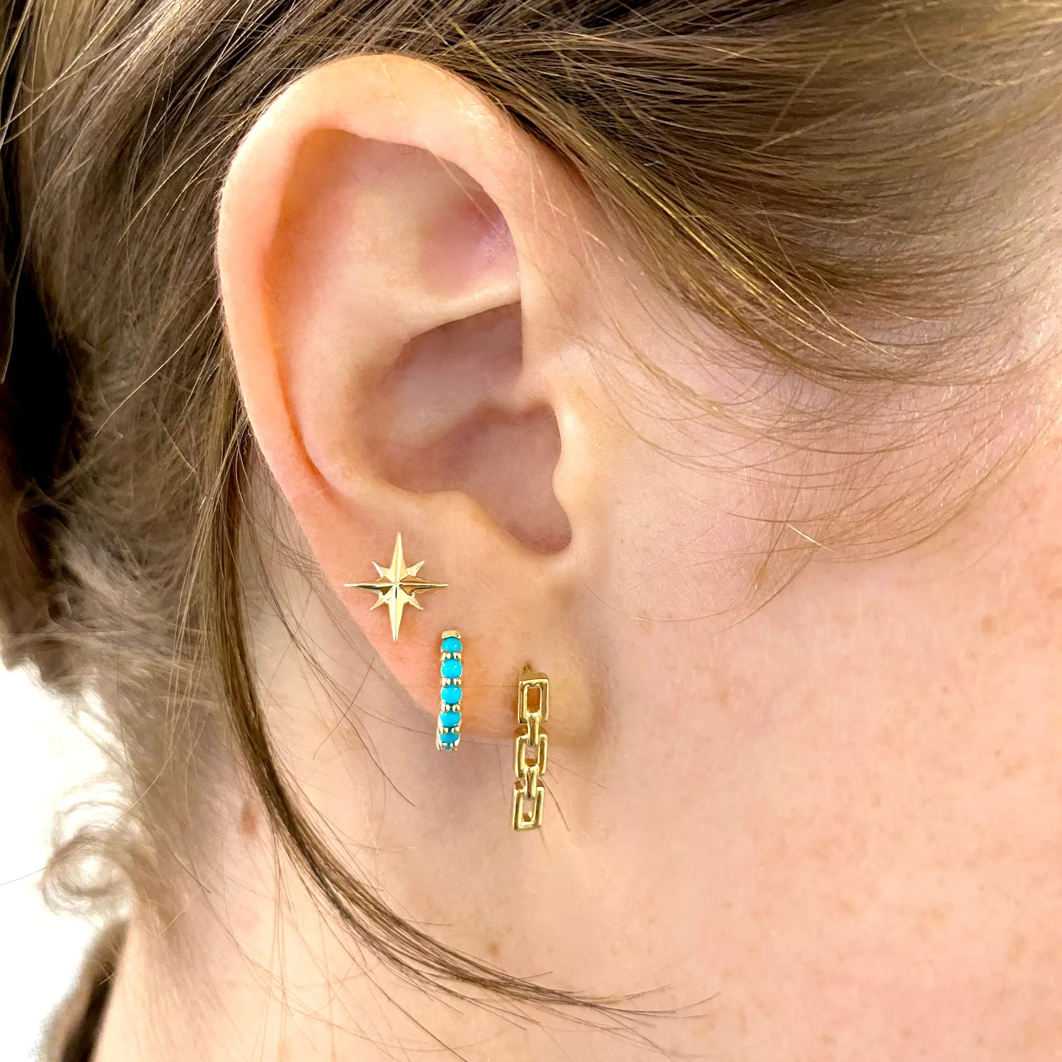 FOREVER North Star 14k Gold Earrings sold by Jane Win product image thumbnail 2