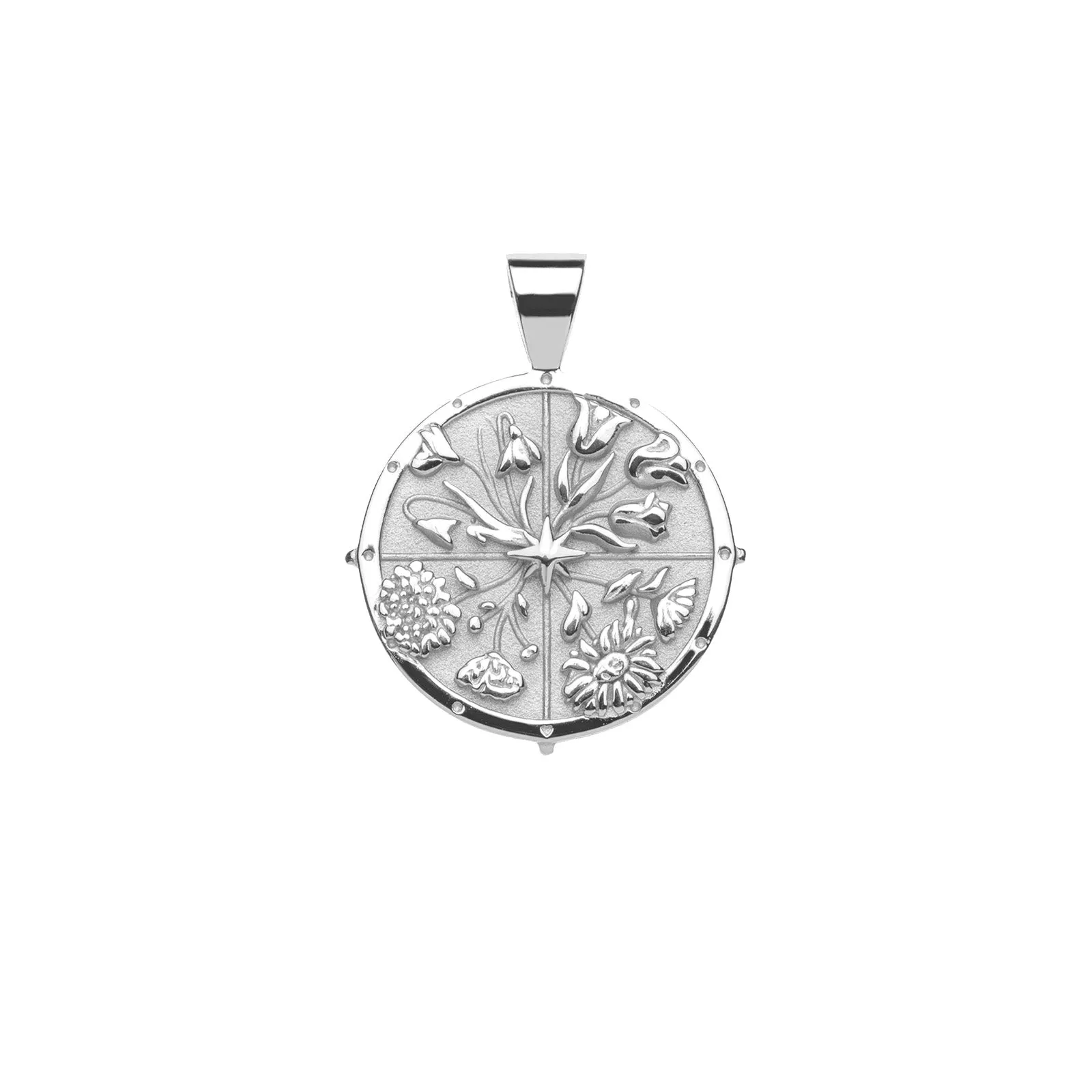 HOPE JW Small Pendant Coin in Silver sold by Jane Win