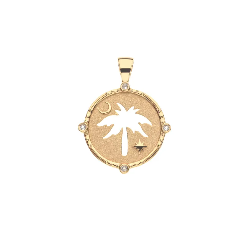 CHARLESTON JW Palmetto Cutout Pendant Coin made by Jane Win