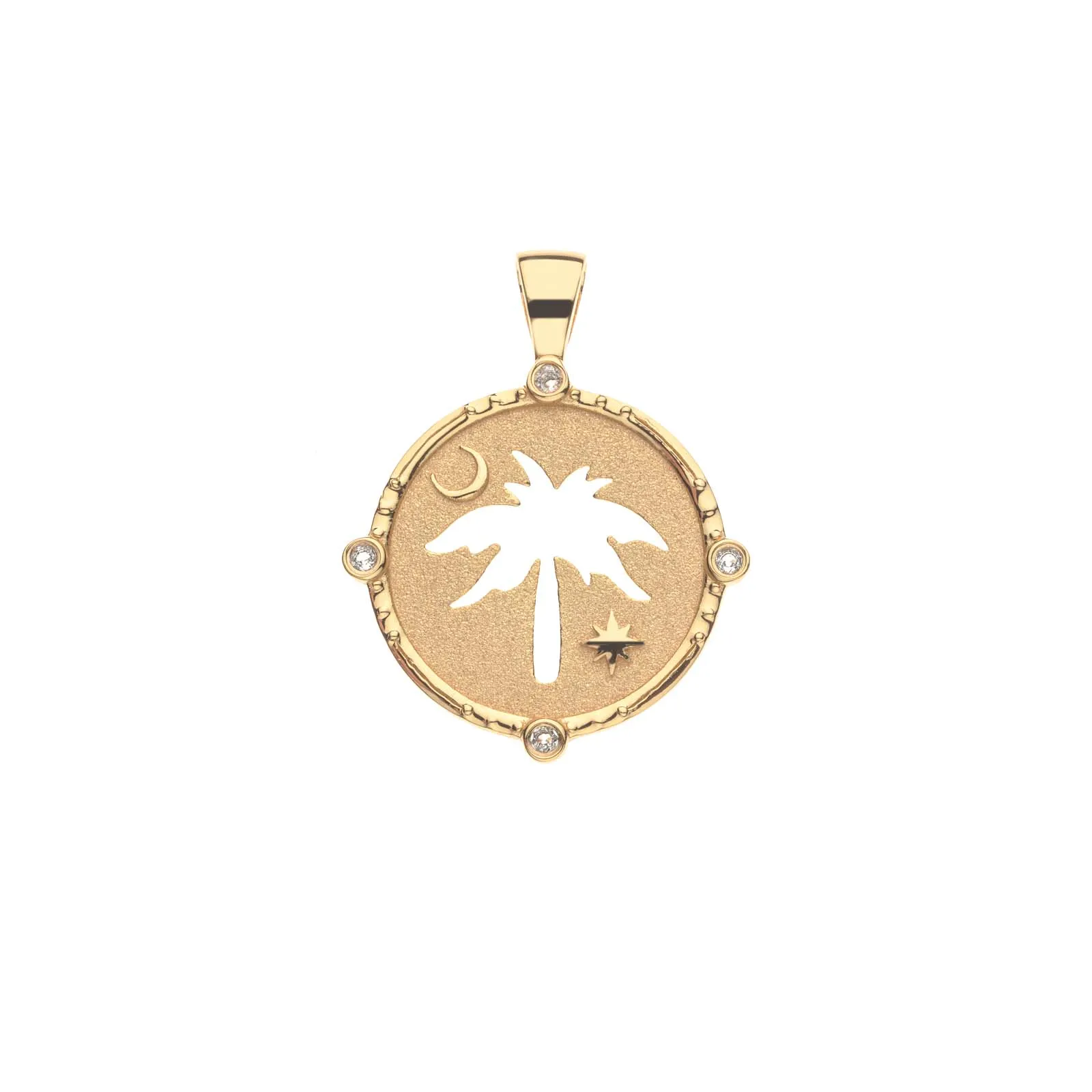 CHARLESTON JW Palmetto Cutout Pendant Coin sold by Jane Win