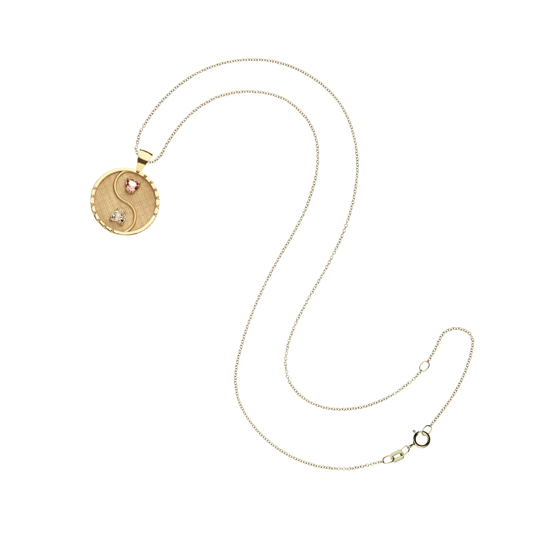 BALANCE JW Small Pendant Coin in 14k with Stones sold by Jane Win product image thumbnail 5