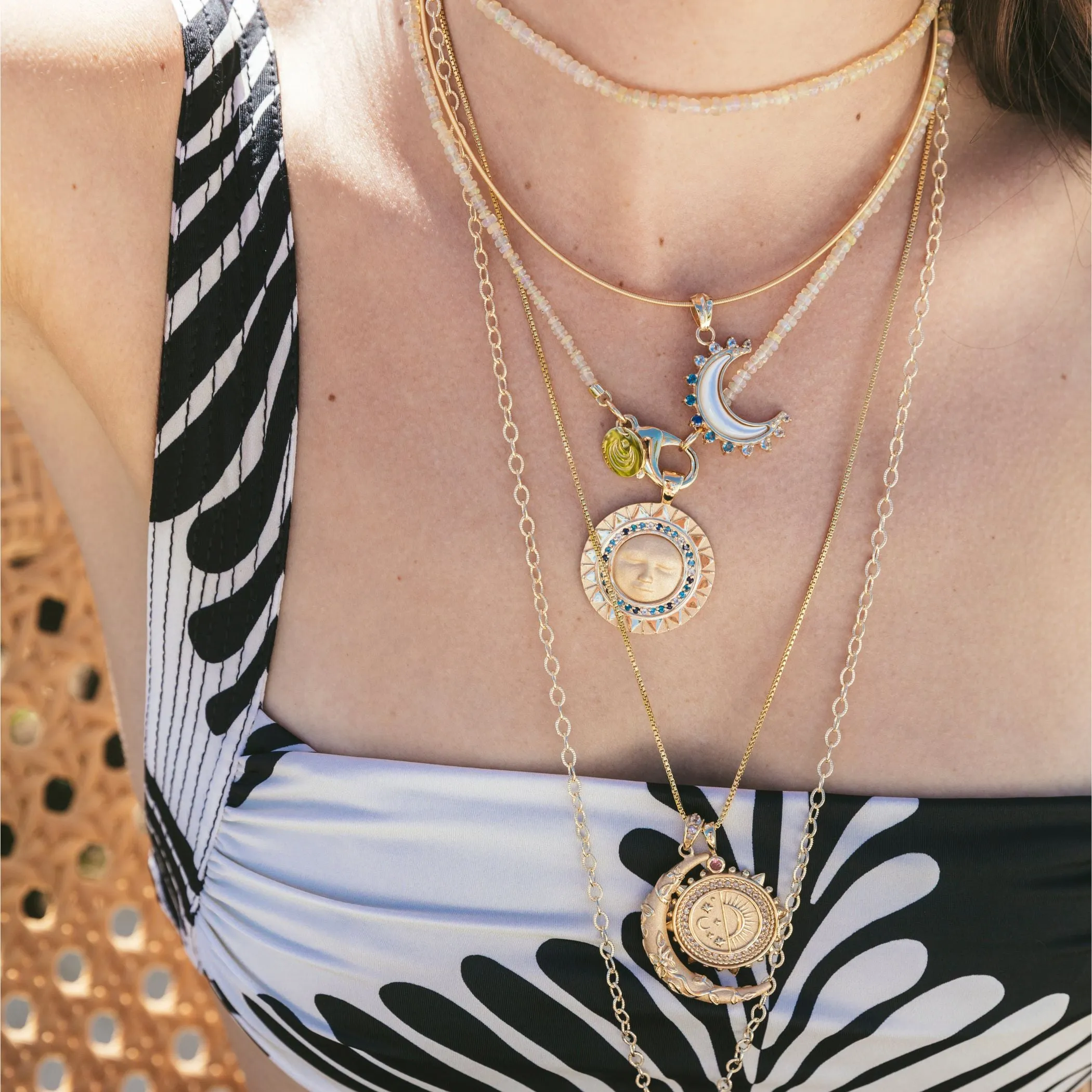 FOREVER Nightfall Mother of Pearl Crescent Moon Pendant sold by Jane Win product image thumbnail 3