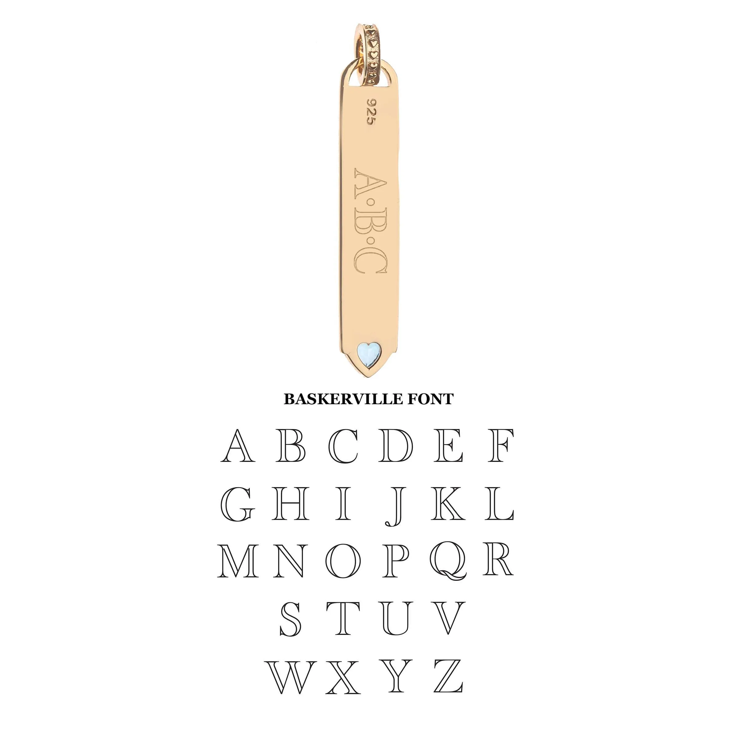 JOY Mama Engravable Bar Pendant in Blue Topaz sold by Jane Win product image thumbnail 5