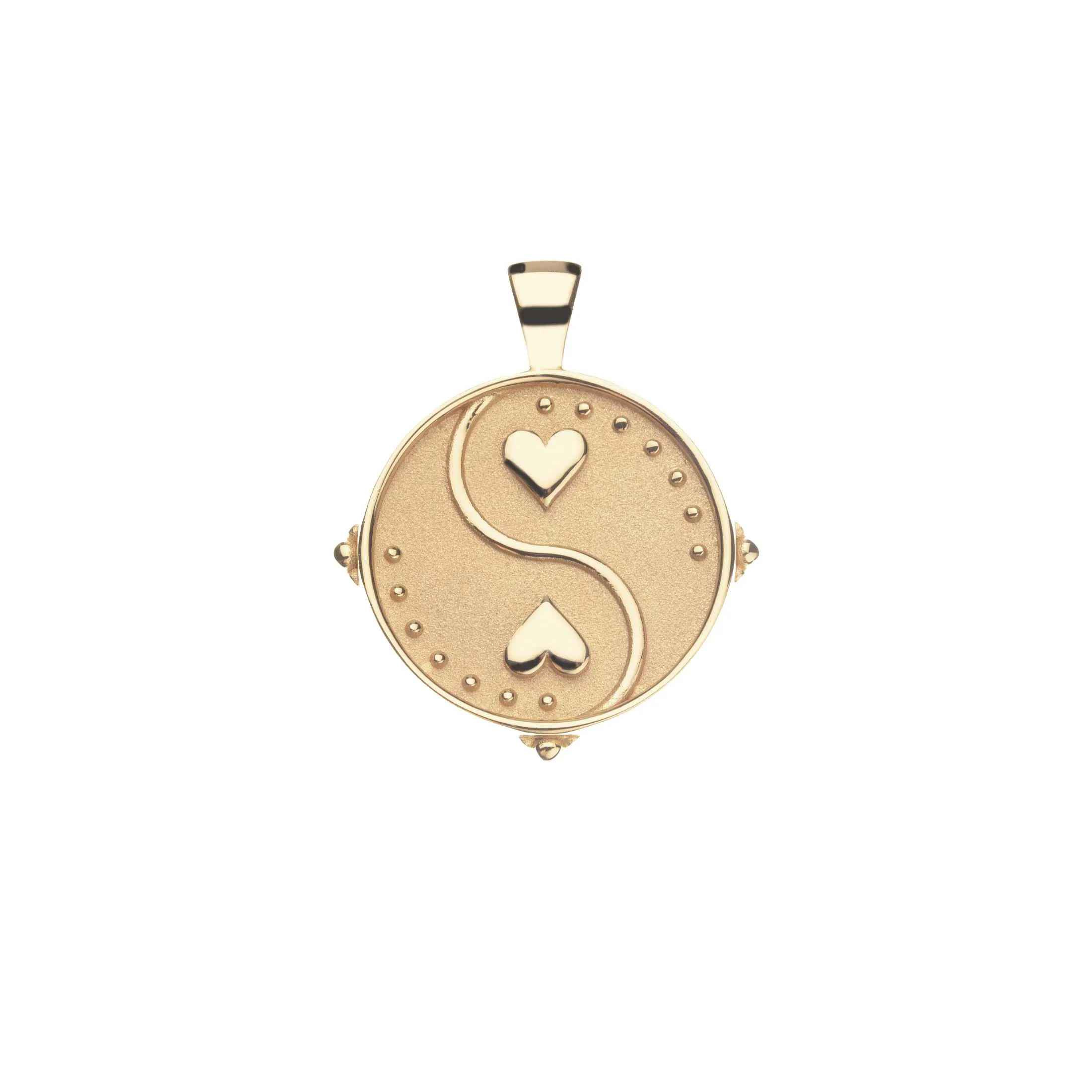 BALANCE JW Small Pendant Coin in Solid Gold sold by Jane Win