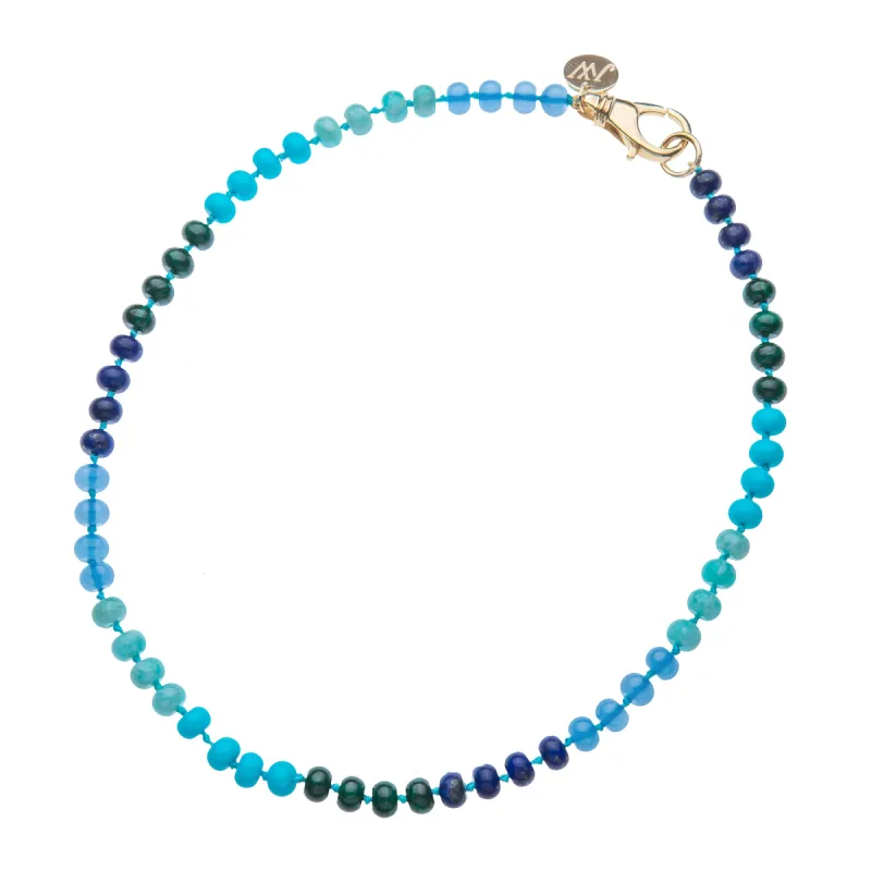 Ombre Carved Stone Beaded Necklace SALE sold by Jane Win