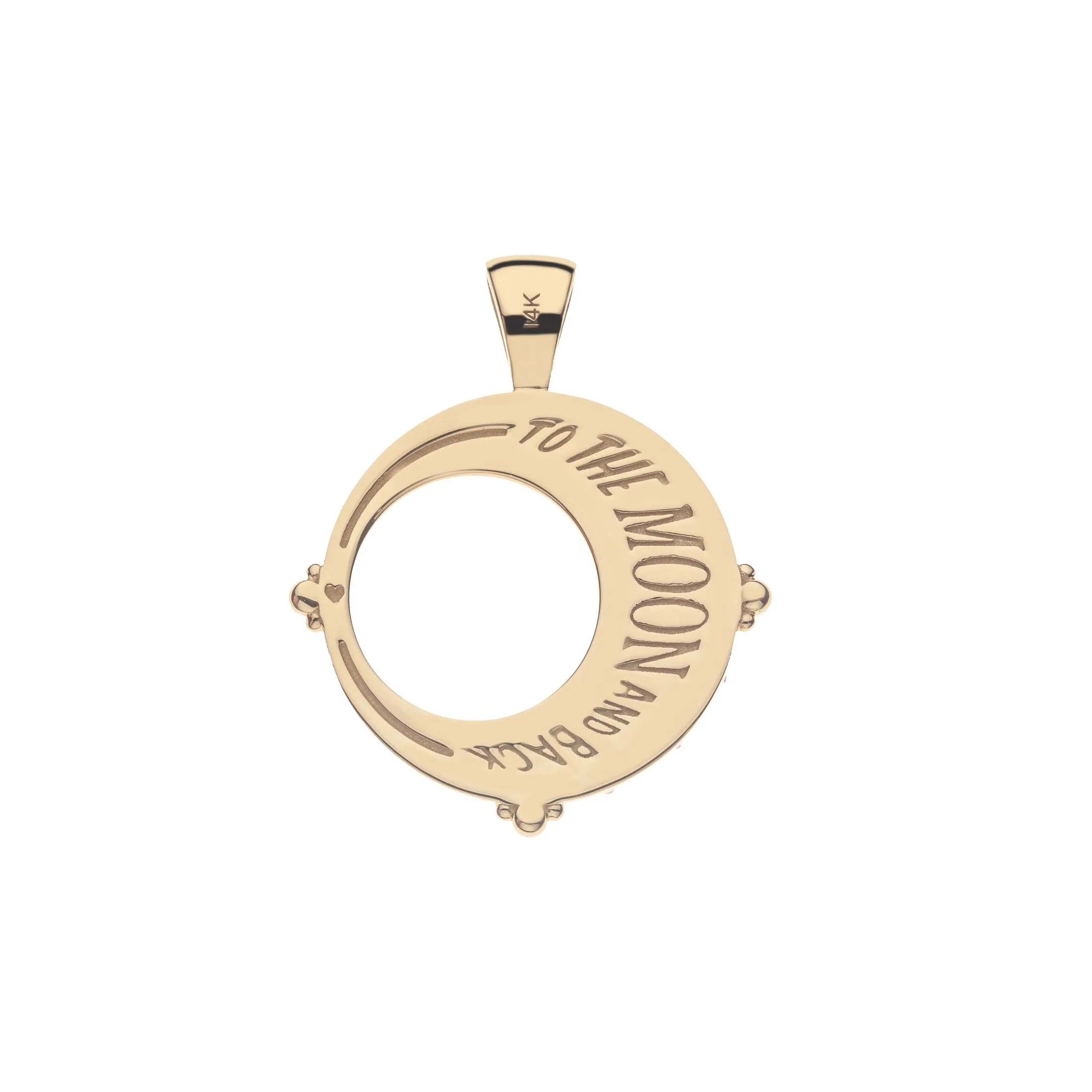 FOREVER Embellished Moon and Back Pendant Coin in 14k sold by Jane Win product image thumbnail 3