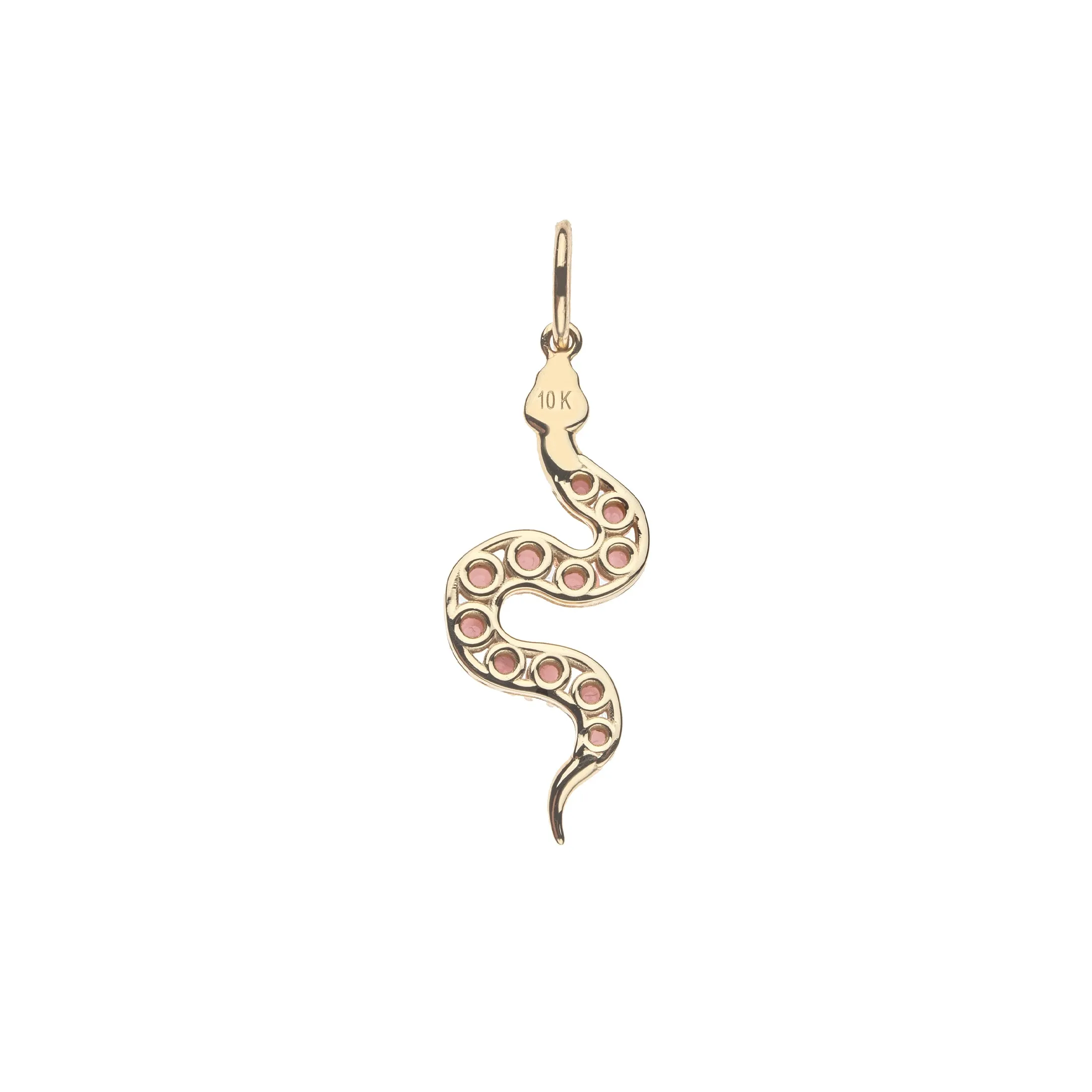 PROTECT Pink Opal Snake Pendant in Solid Gold sold by Jane Win product image thumbnail 5