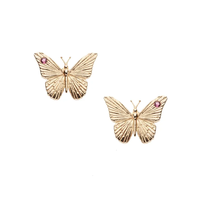 FREEDOM Butterfly Stud Earrings 10k Gold sold by Jane Win