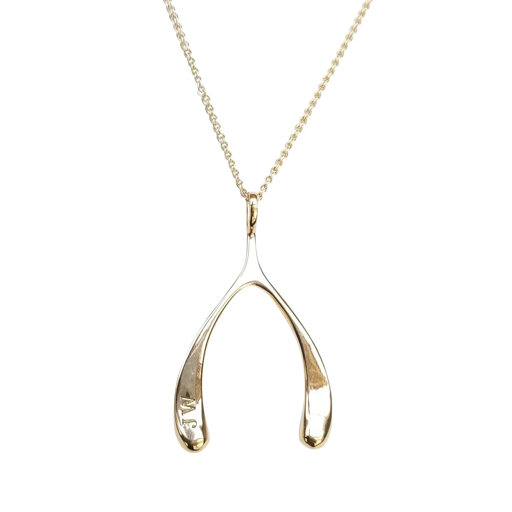 LUCKY Gold Wishbone Pendant sold by Jane Win product image thumbnail 2