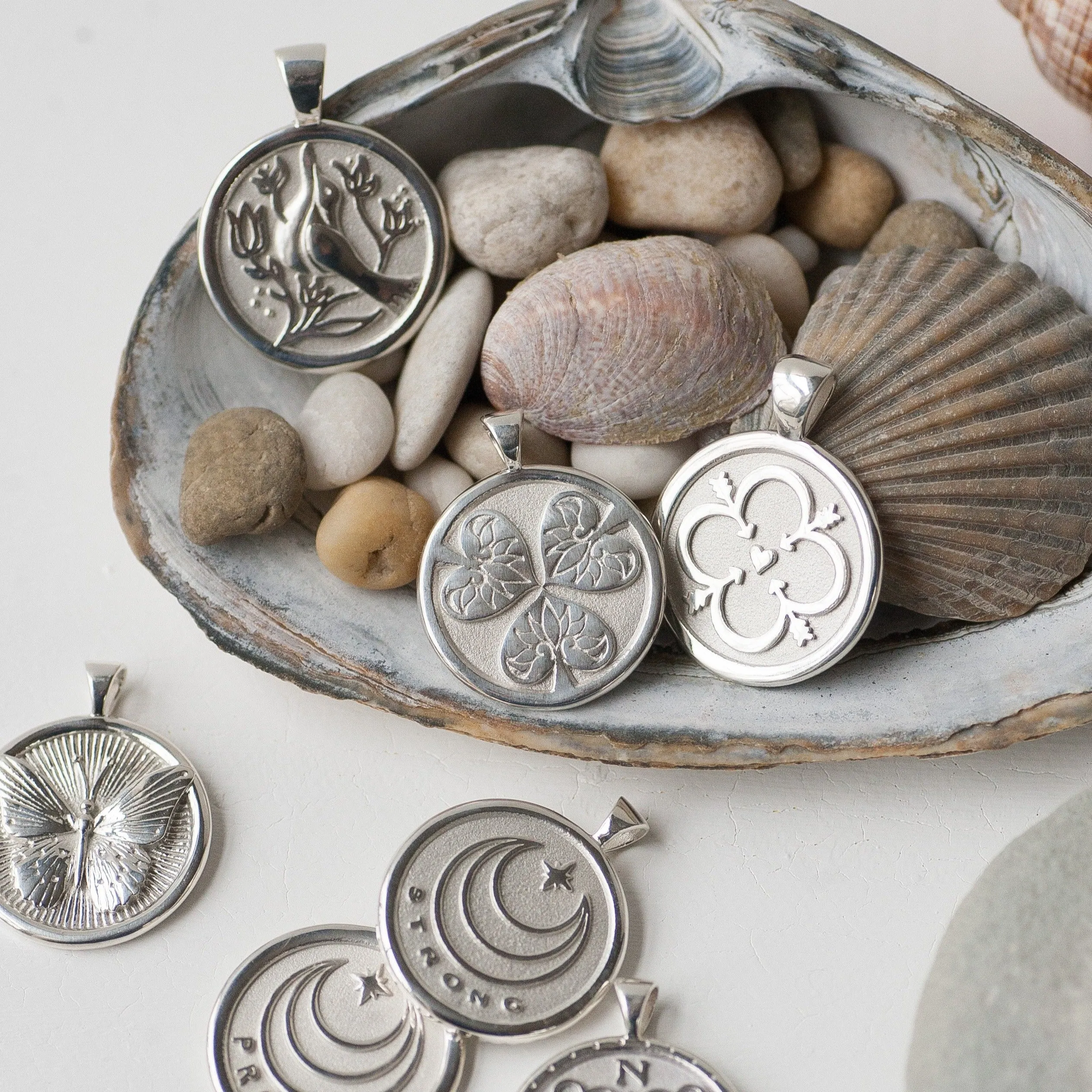 LOVE JW Small Pendant Coin in Silver SALE sold by Jane Win product image thumbnail 4