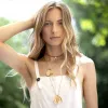 LUCKY Gold Mini Wishbone Pendant in 10k sold by Jane Win