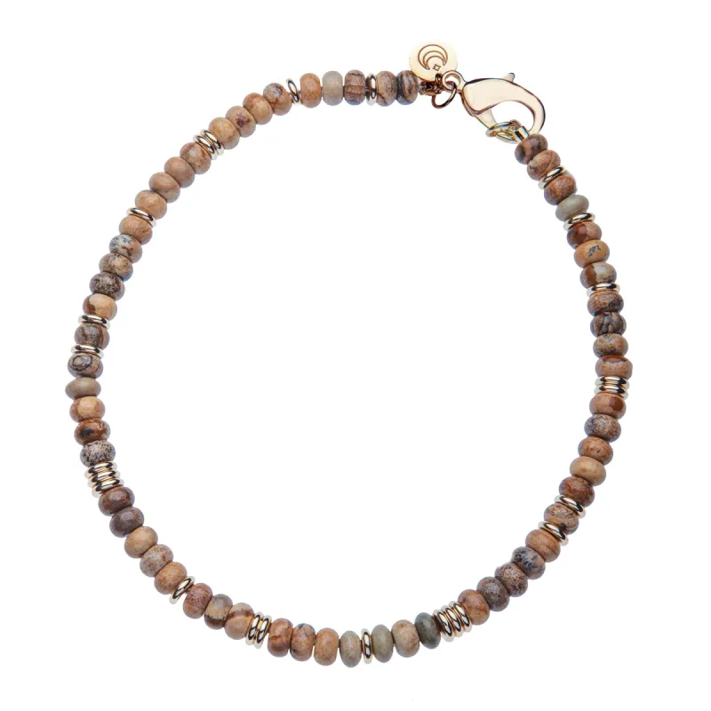 Gumdrop Beaded Necklace in Picture Jasper sold by Jane Win
