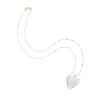 LOVE Carved Mother of Pearl Full Heart Pendant in Solid Gold sold by Jane Win