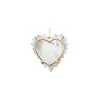 LOVE Carved Mother of Pearl Full Heart Pendant in Solid Gold sold by Jane Win
