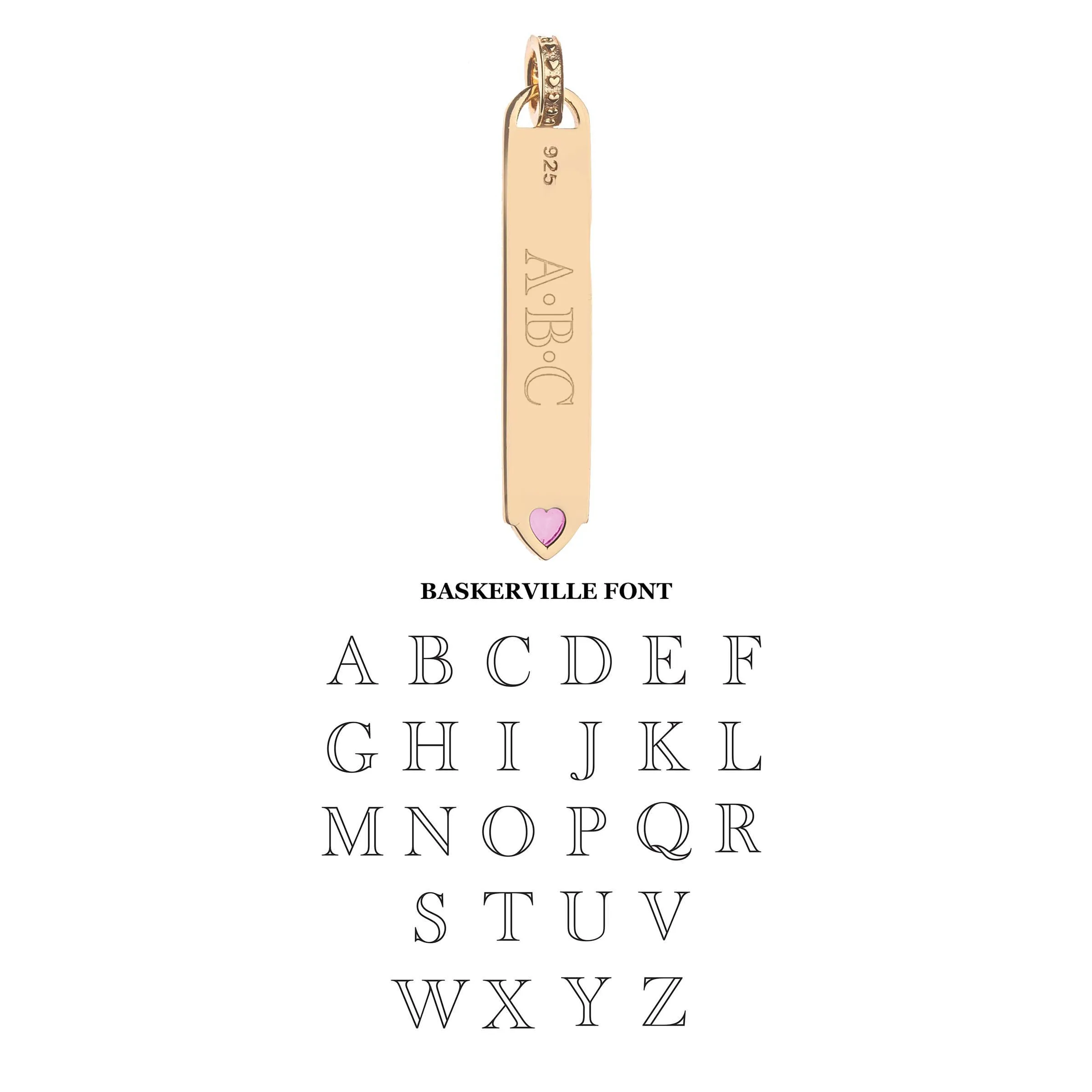 JOY Mama Engravable Bar Pendant in Pink Tourmaline sold by Jane Win product image thumbnail 5