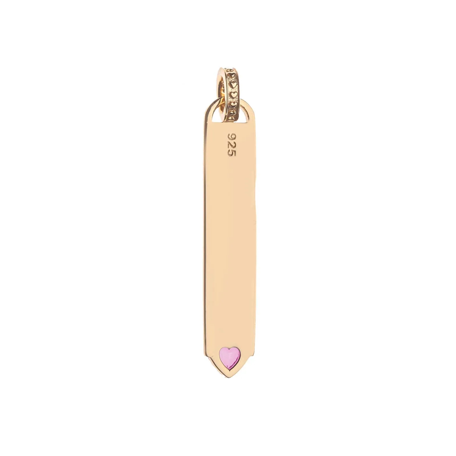 JOY Mama Engravable Bar Pendant in Pink Tourmaline sold by Jane Win product image thumbnail 3