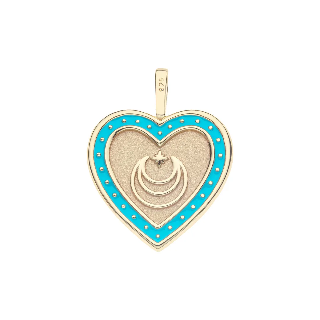 PROTECT Evil Eye Enamel Heart Pendant in Turquoise sold by Jane Win product image thumbnail 2