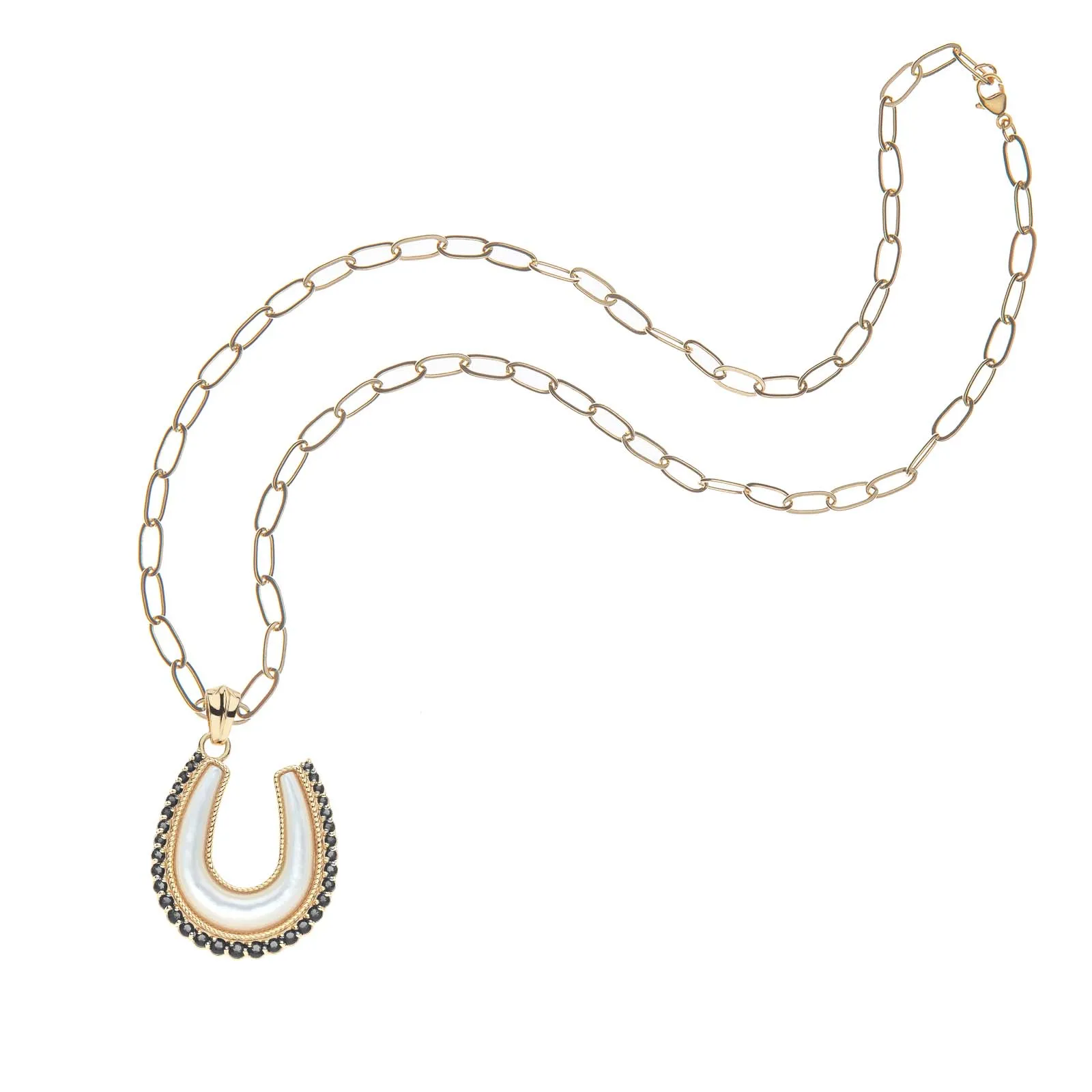 Feeling Lucky Mother of Pearl Horseshoe Pendant sold by Jane Win product image thumbnail 5