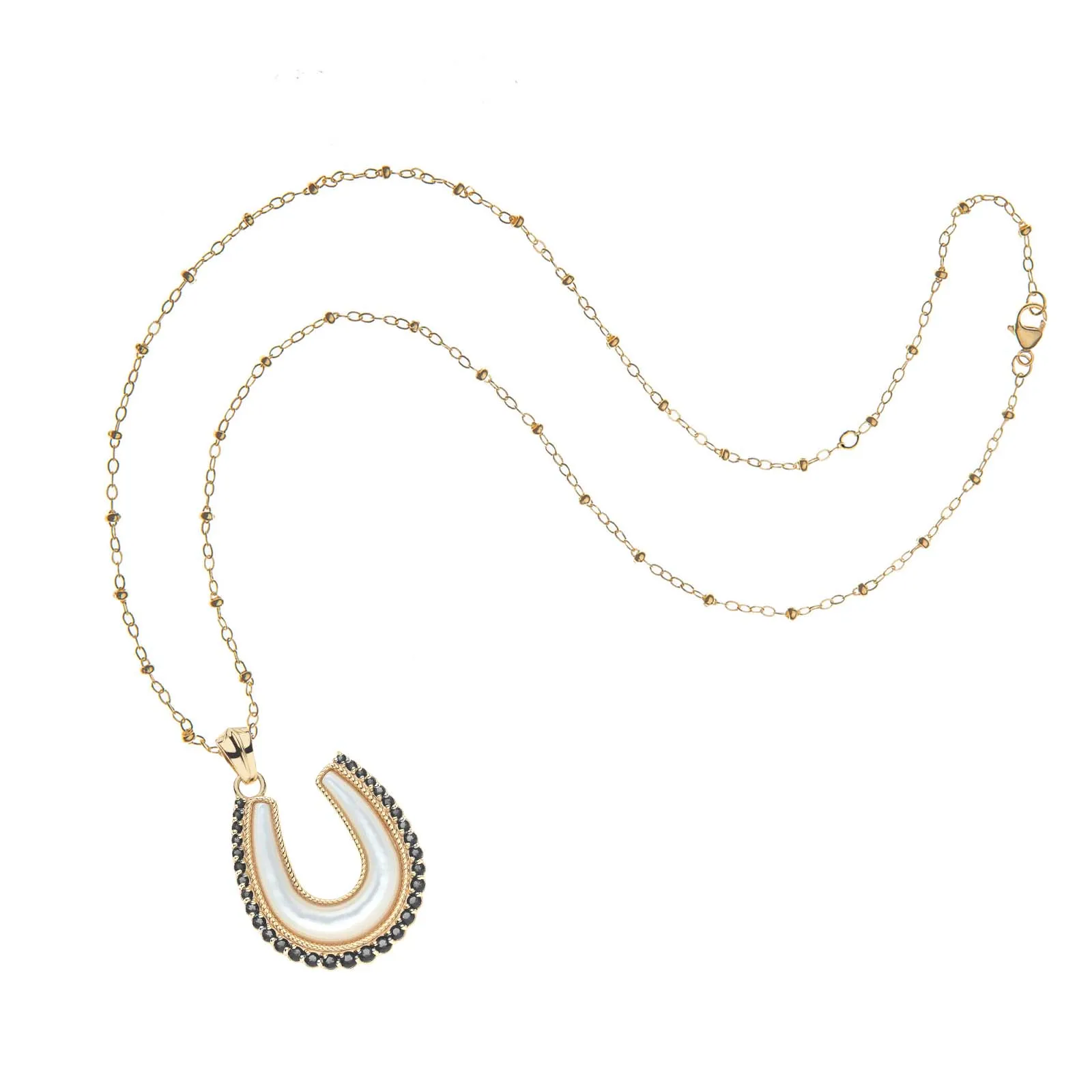 Feeling Lucky Mother of Pearl Horseshoe Pendant sold by Jane Win product image thumbnail 4